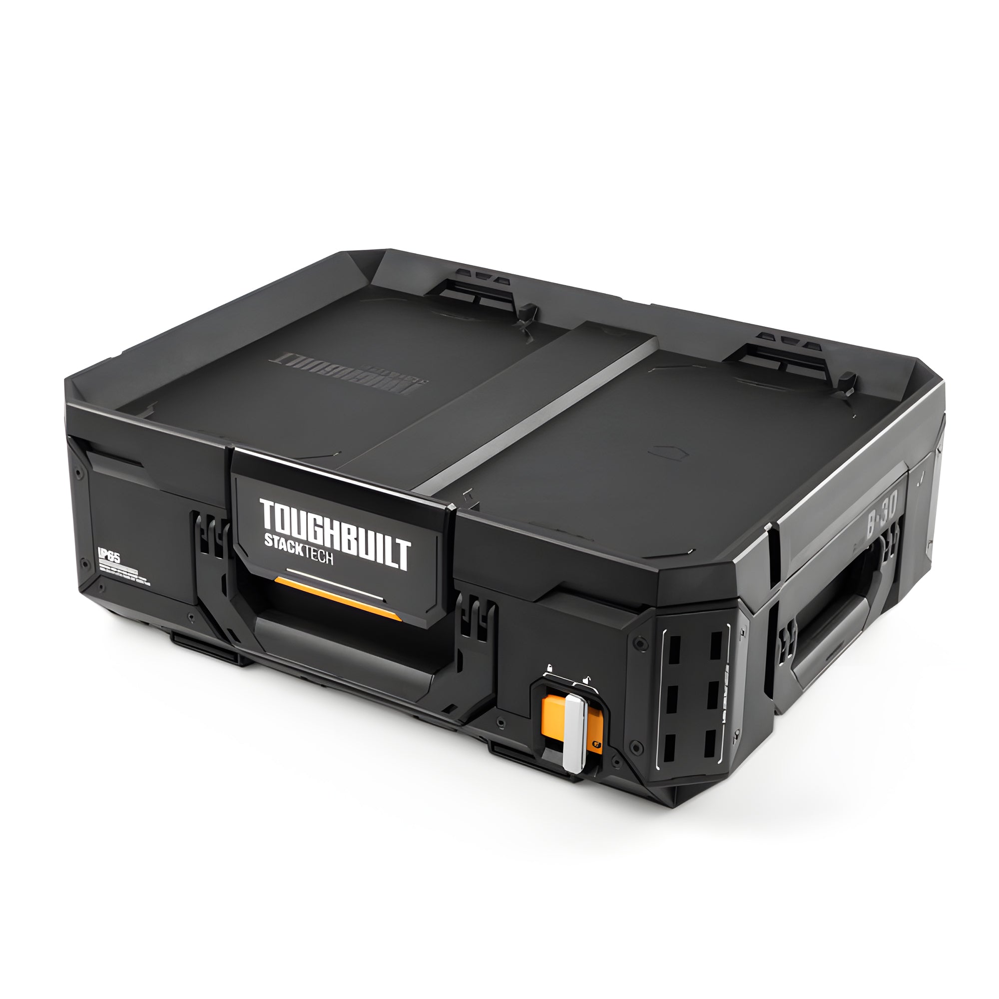ToughBuilt StackTech Lockable Tool Box, Durable Plastic Storage Organizer, Black - VMInnovations