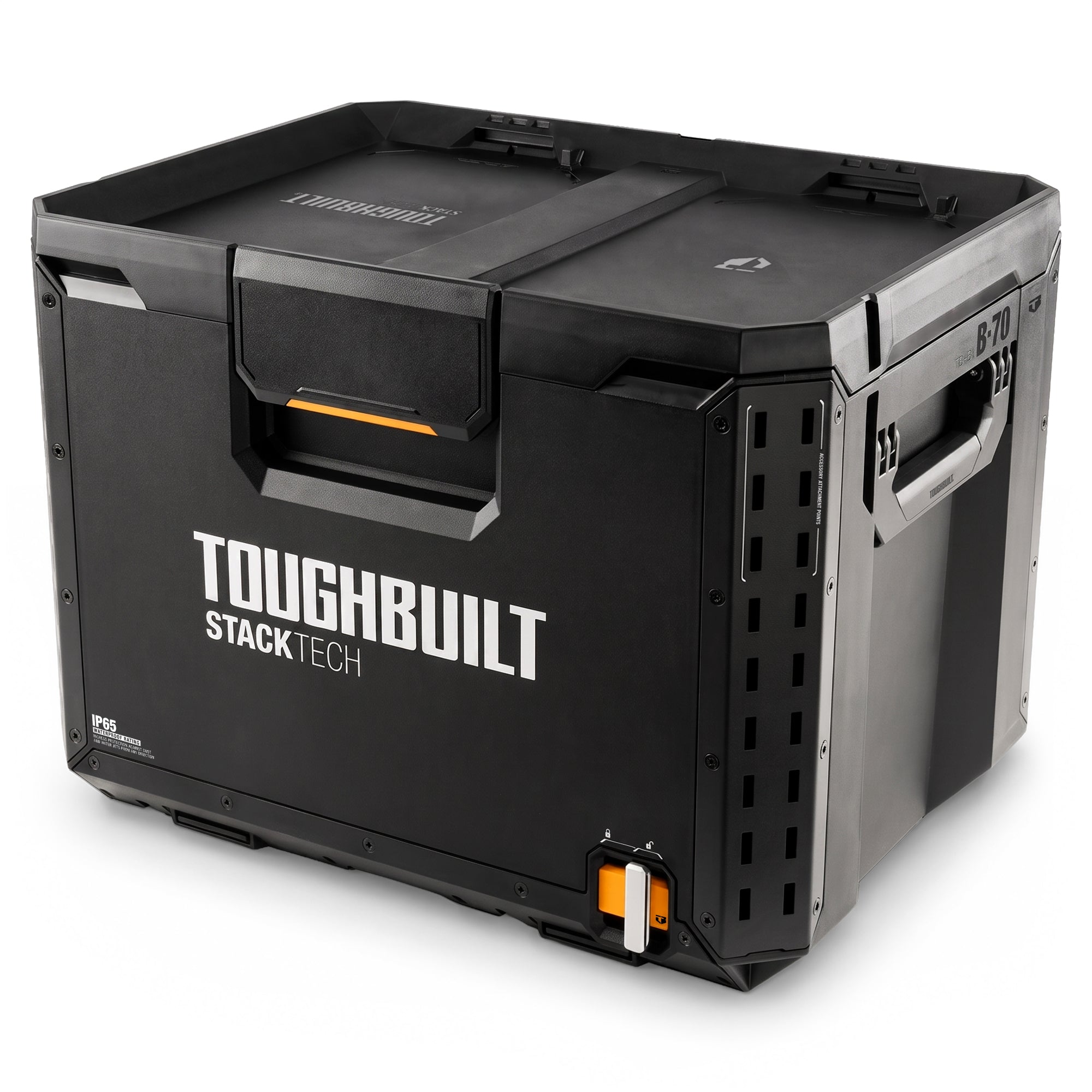 ToughBuilt XL Tool box Organizer with Lock and Removable Tray, Black (Open Box)