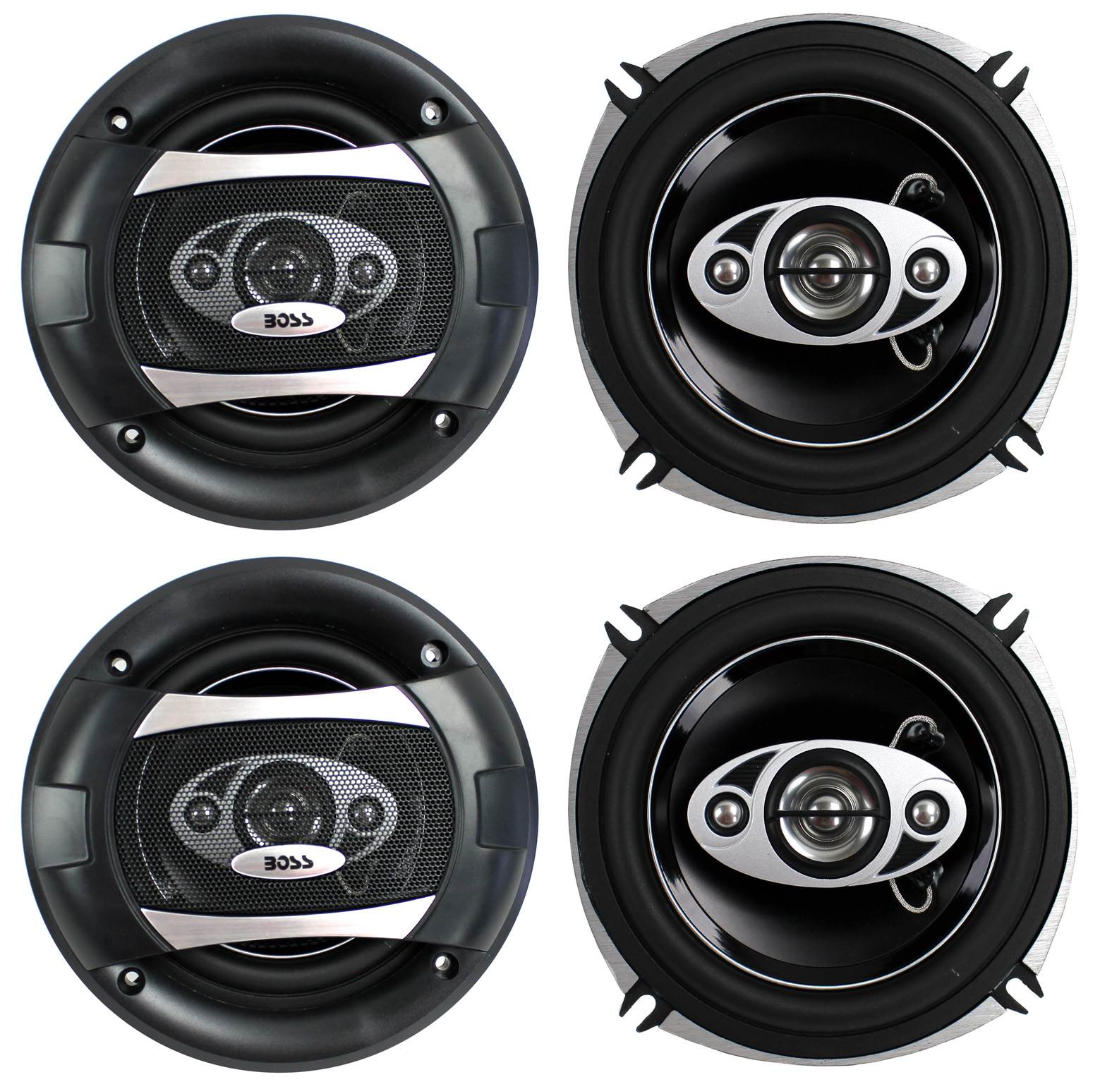 4) BOSS P55.4C 5.25" 600W 4-Way Car Coaxial Audio Speakers Stereo P554C 2 PAIR