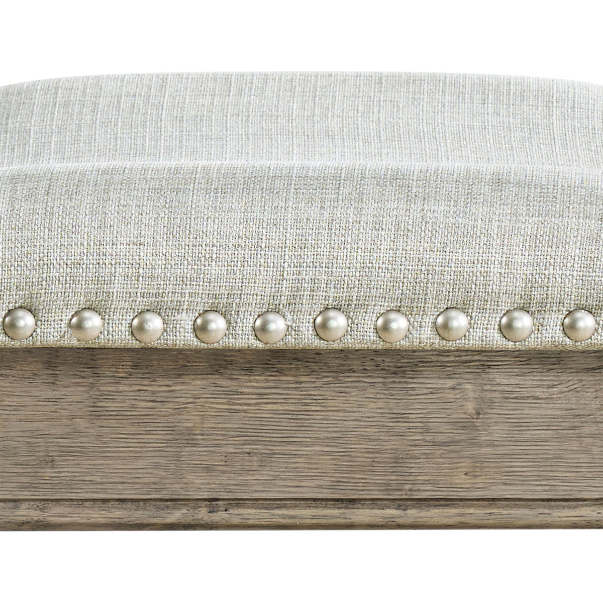ROME + OAK Parker Backless Kitchen Counter Stool, Oak, Grey Upholstery, Set of 3
