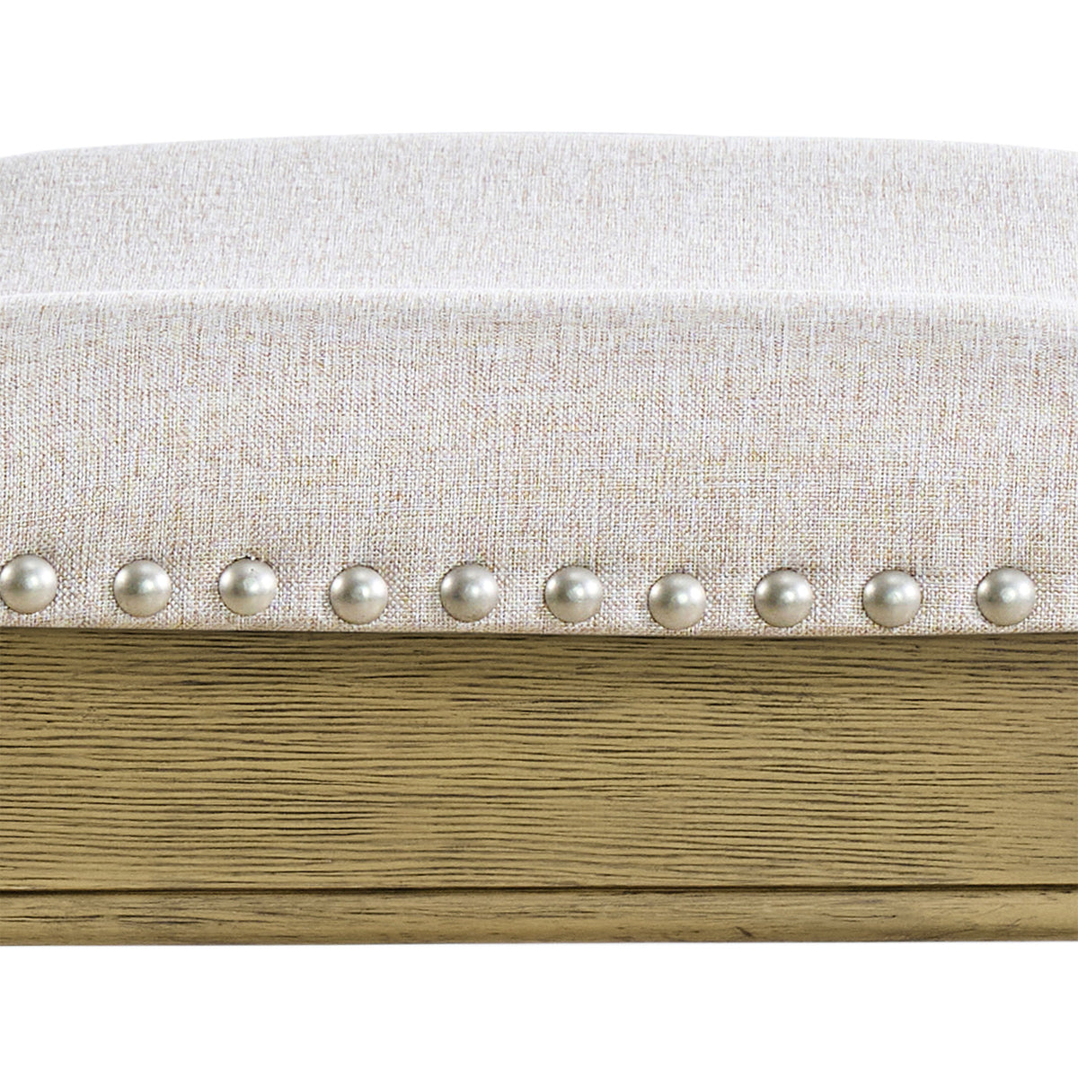 ROME + OAK Parker Backless Saddle Counter Stool, Natural, Cream Fabric(Open Box)