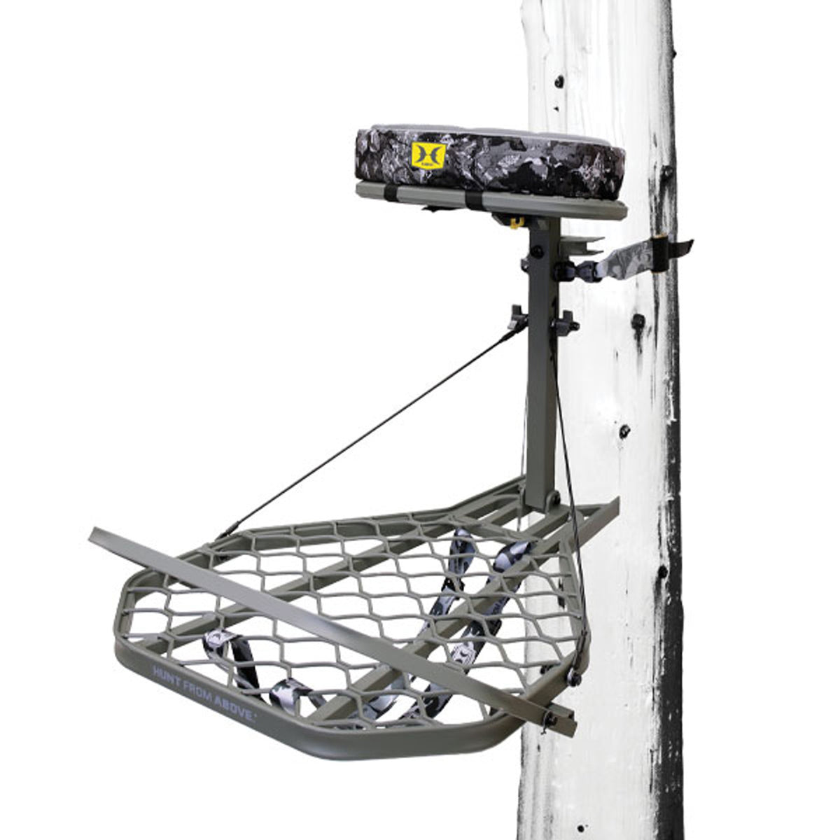 Hawk Helium Pro Hang-On Tree Stand, Memory Foam Seat, 34.75x24.5" (Open Box) - VMInnovations