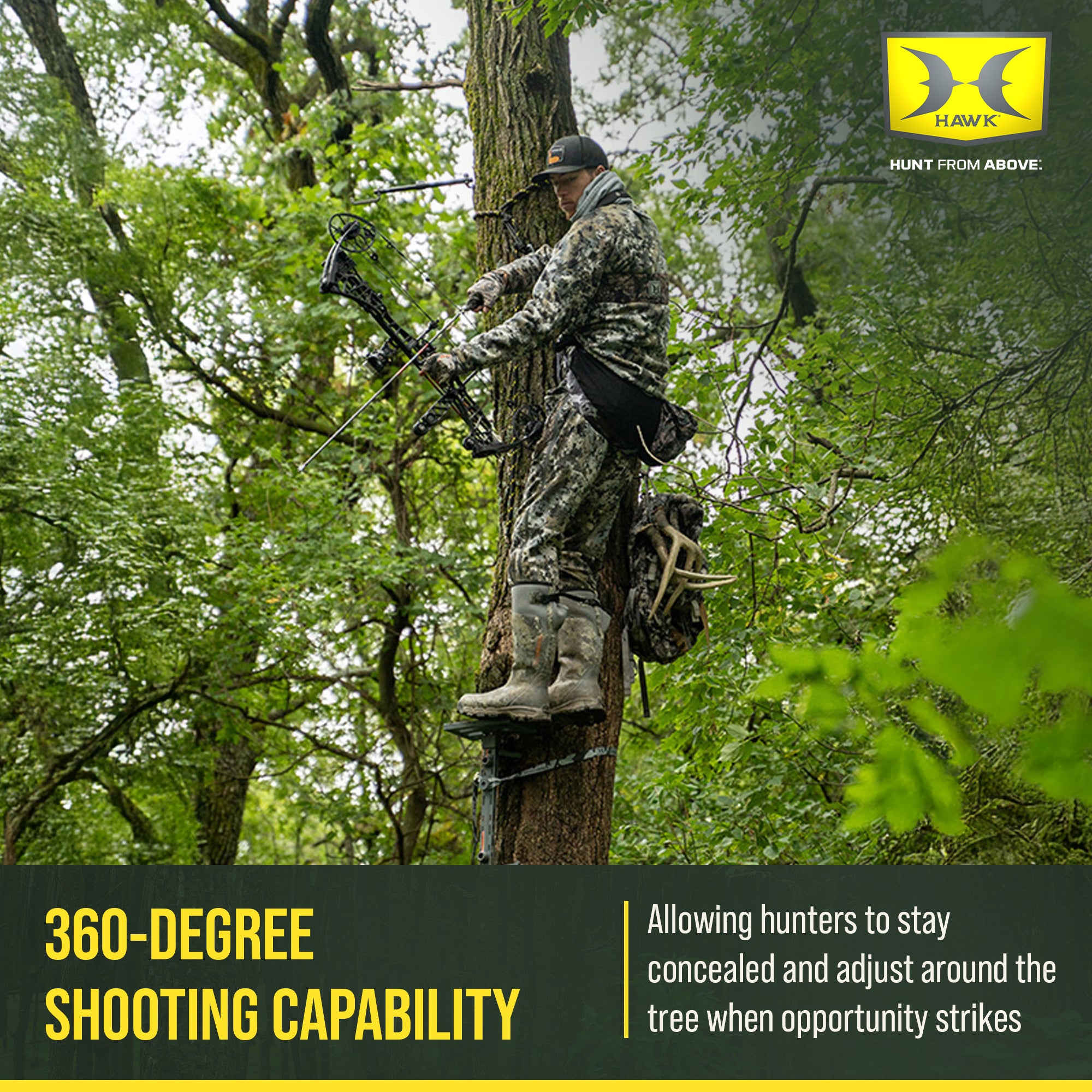 Hawk Helium Hammock Small Platform, Lightweight Tree Stand Hunting Gear (Used) - VMInnovations