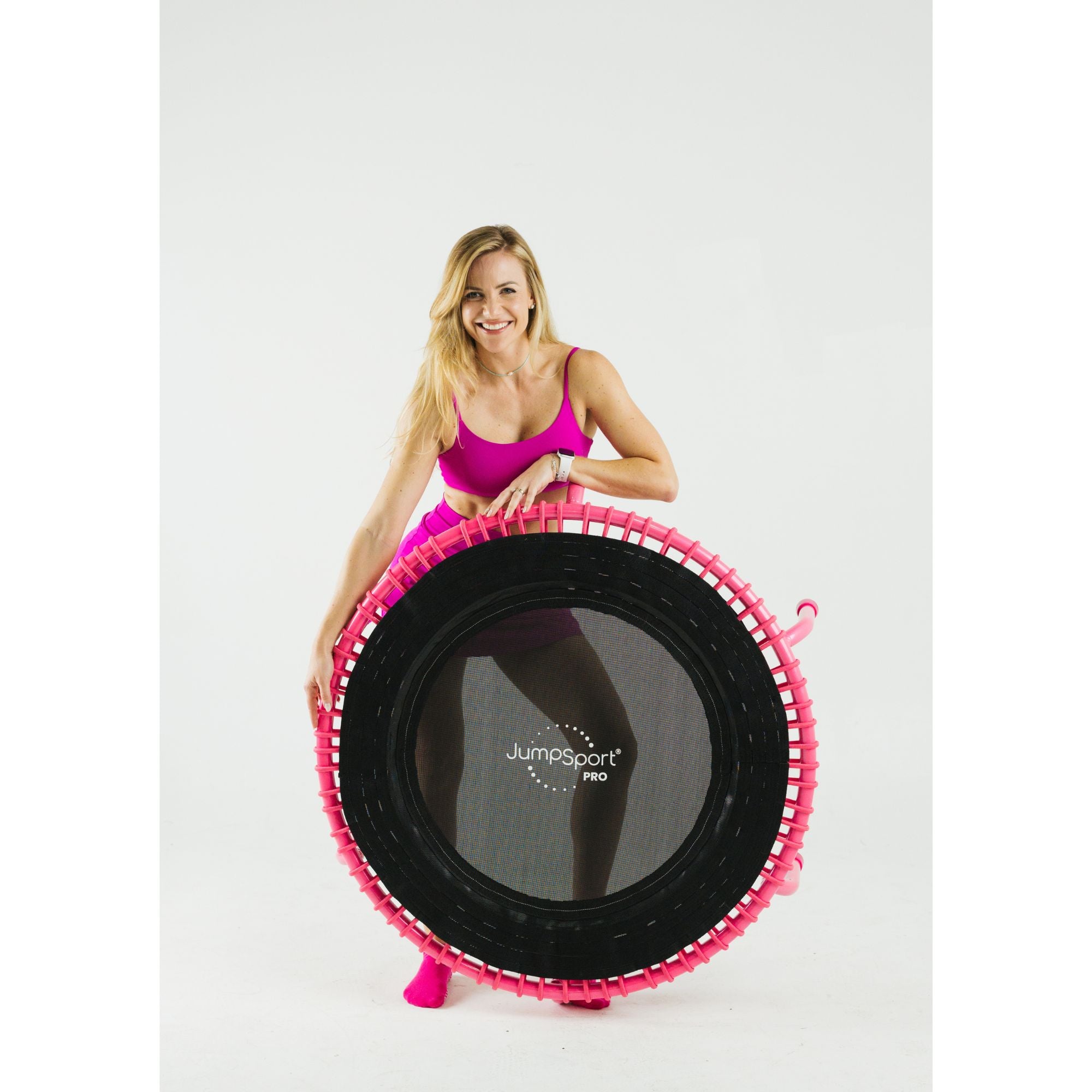 JumpSport 350 PRO Trampoline, Cardio Workout Equipment, 39", Blossom (Open Box) - VMInnovations