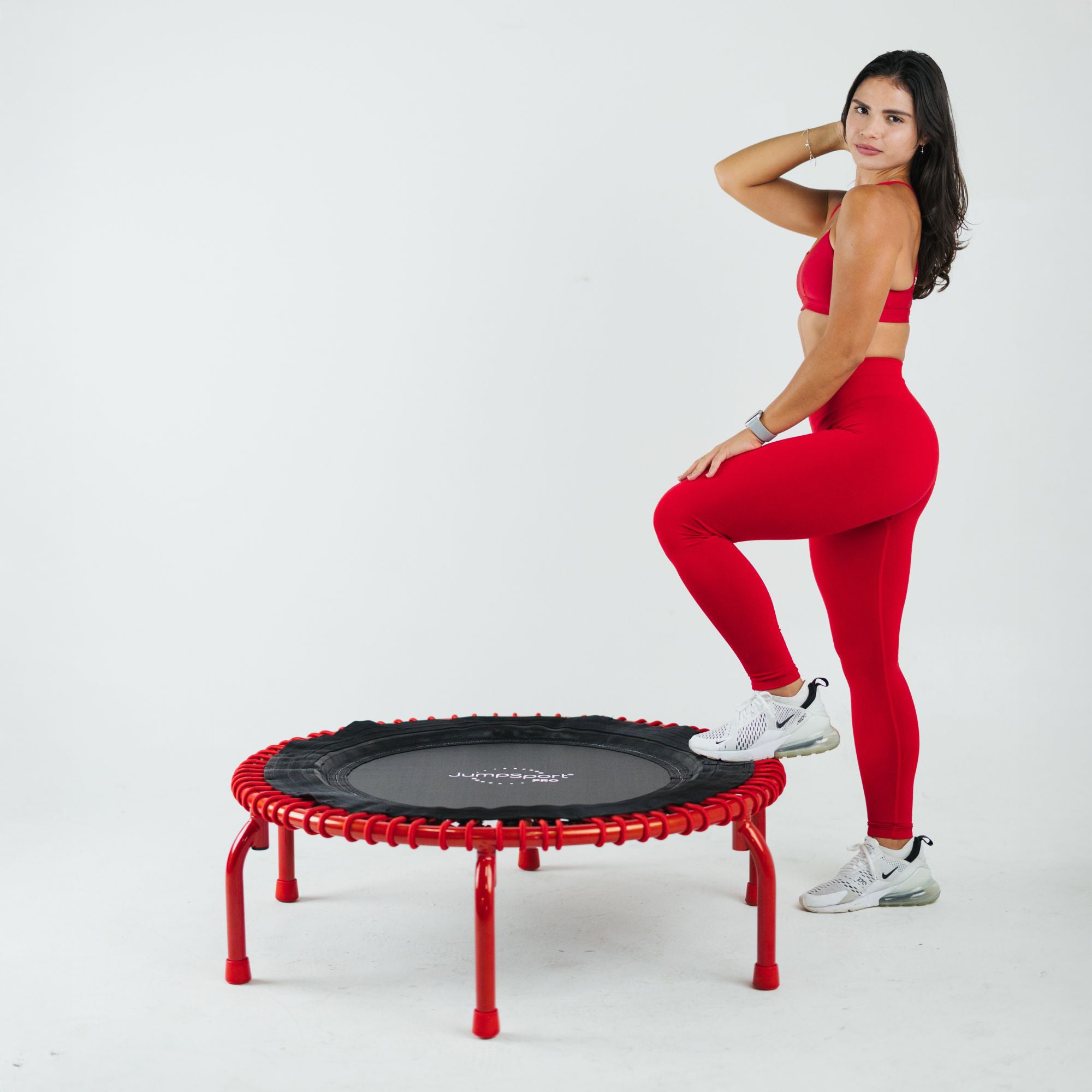 JumpSport 350 PRO Fitness Trampoline, Cardio Workout Equipment, 39 Inch, Ignite - VMInnovations