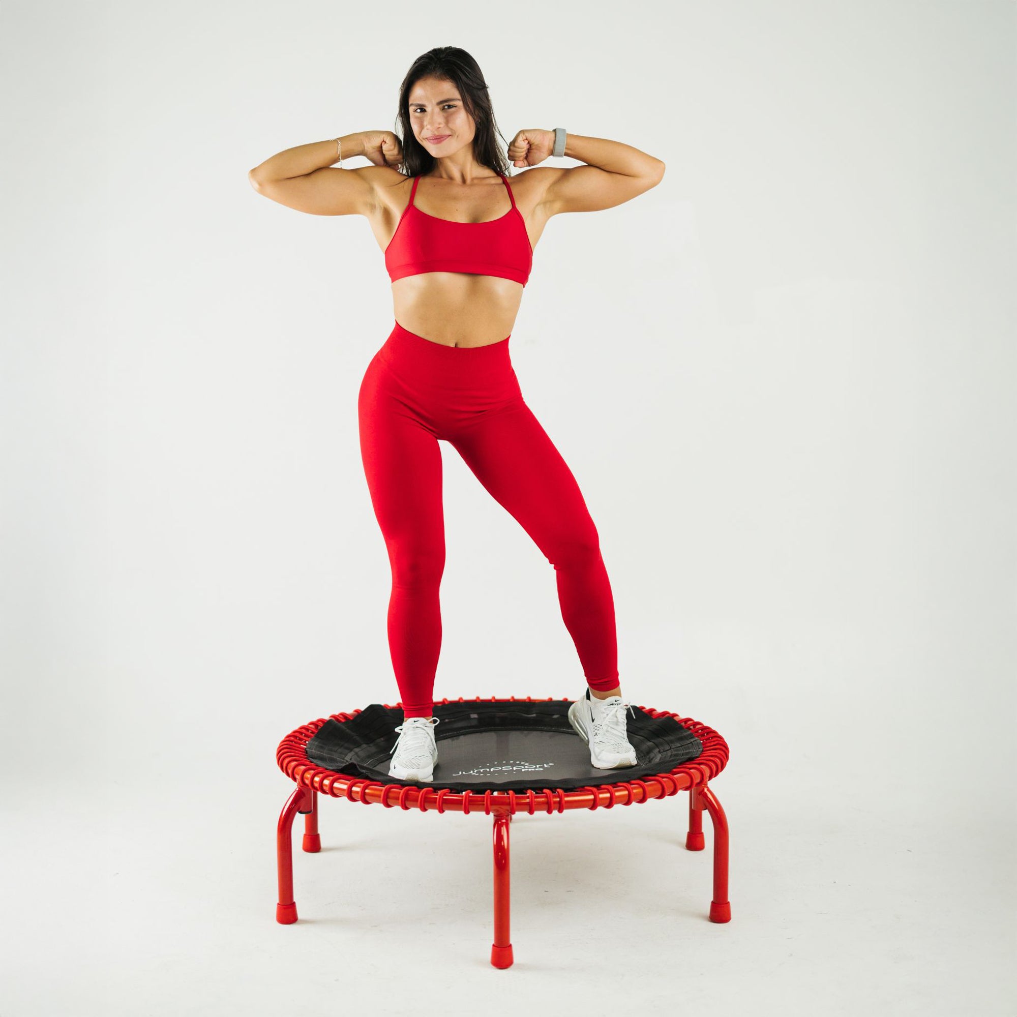 JumpSport 350 PRO Fitness Trampoline, Cardio Workout Equipment, 39 Inch, Ignite - VMInnovations