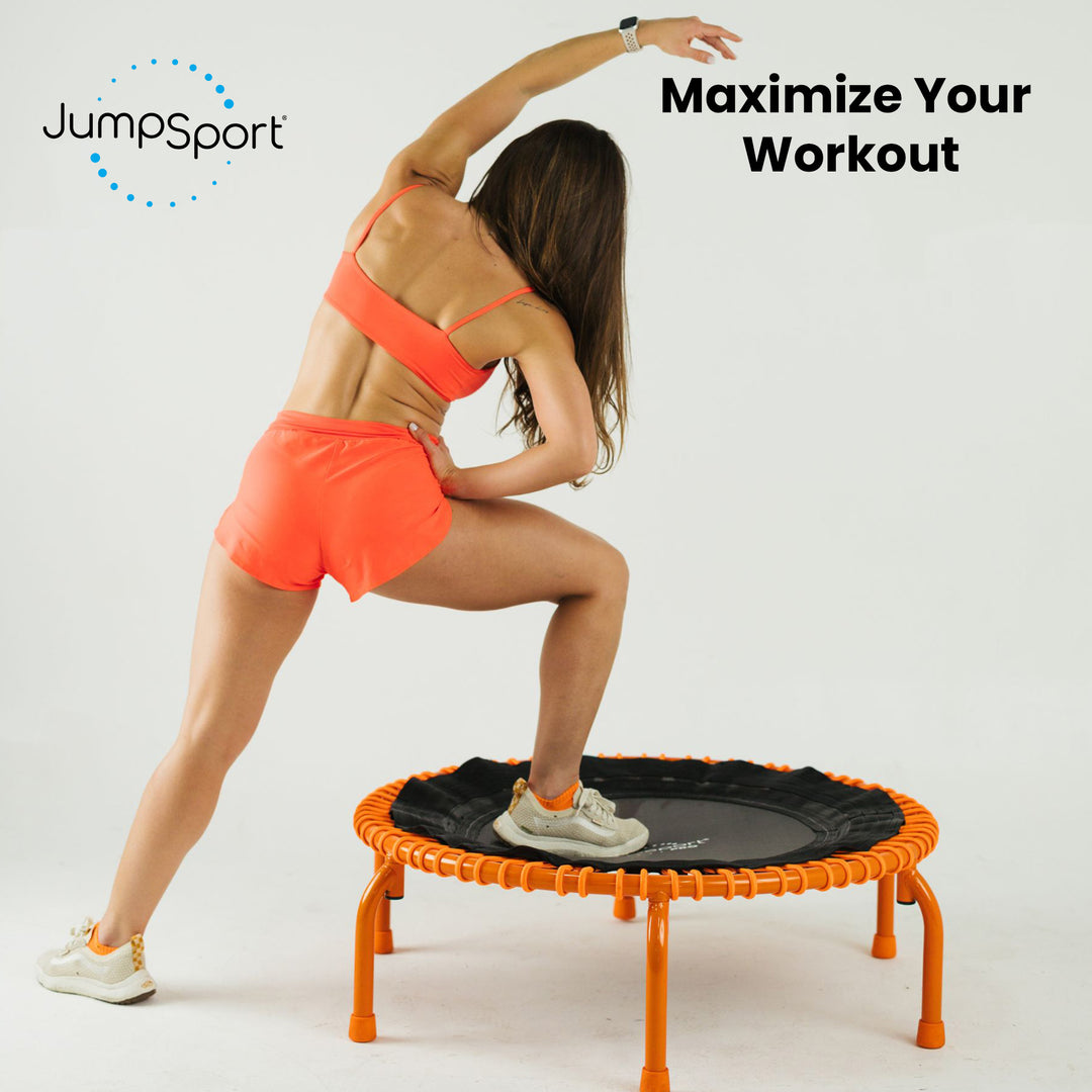 JumpSport 350 PRO Fitness Trampoline, Cardio Workout Equipment, 39 Inch, Energize - VMInnovations