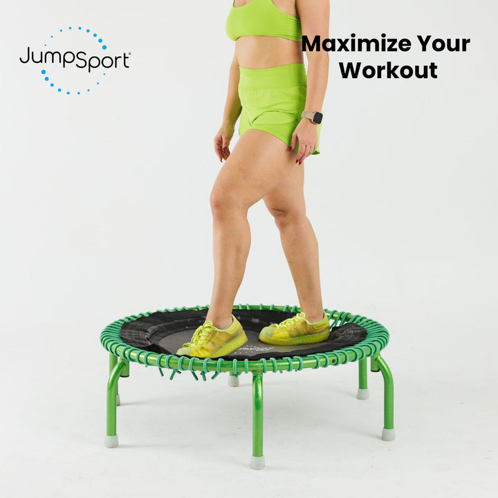 JumpSport 350 PRO Fitness Trampoline, Cardio Workout Equipment, 39 Inch, Thrive - VMInnovations