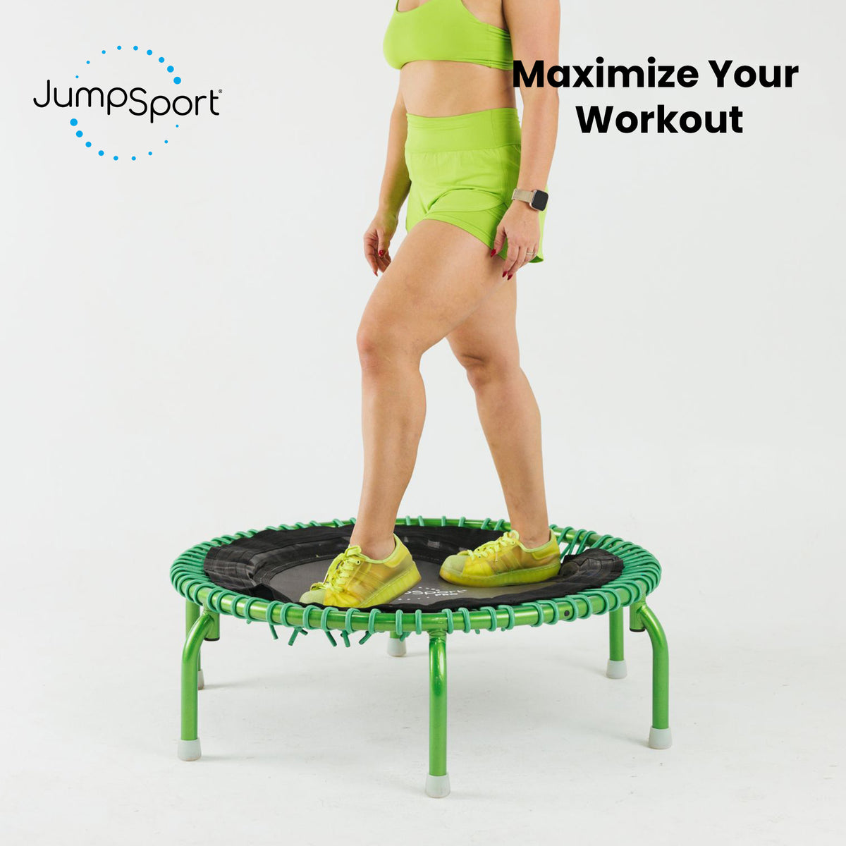 JumpSport 350 PRO Fitness Trampoline, Cardio Workout Equipment (Open Box)
