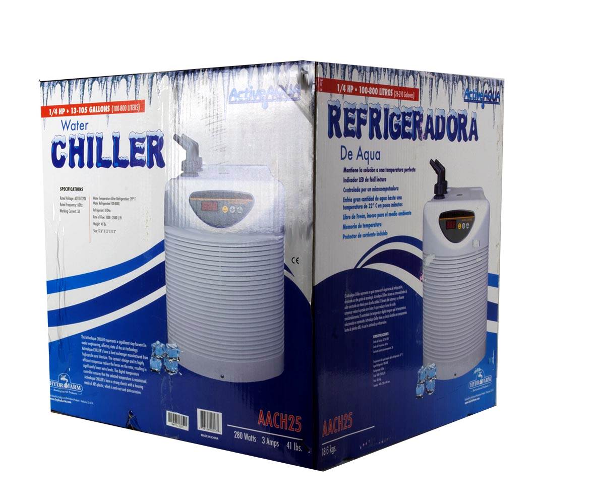 HYDROFARM AACH25 Active Aqua Chiller Refrigeration Unit 1/4 HP (Open Box)