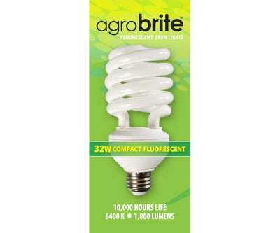 Agrobrite Hydrofarm FLC32D 32 Watt Compact Spiral Fluorescent Grow Light Bulb