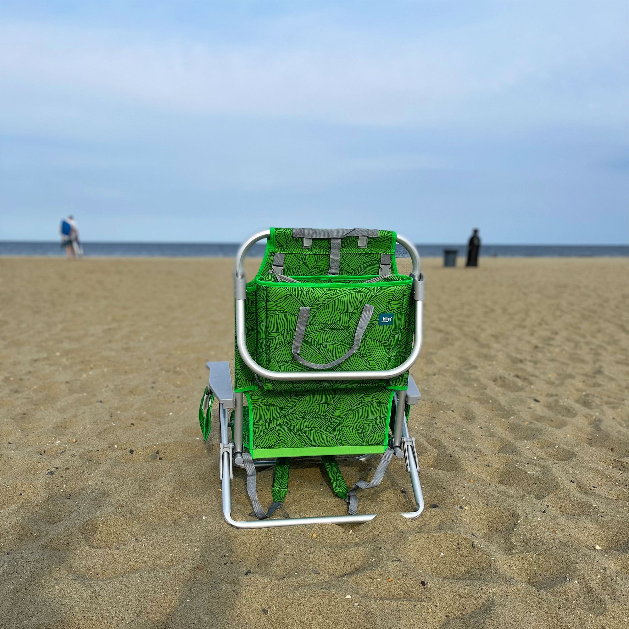 Bliss Hammocks Folding Beach Chair Recliner w/ Detachable Cooler (Open Box) - VMInnovations