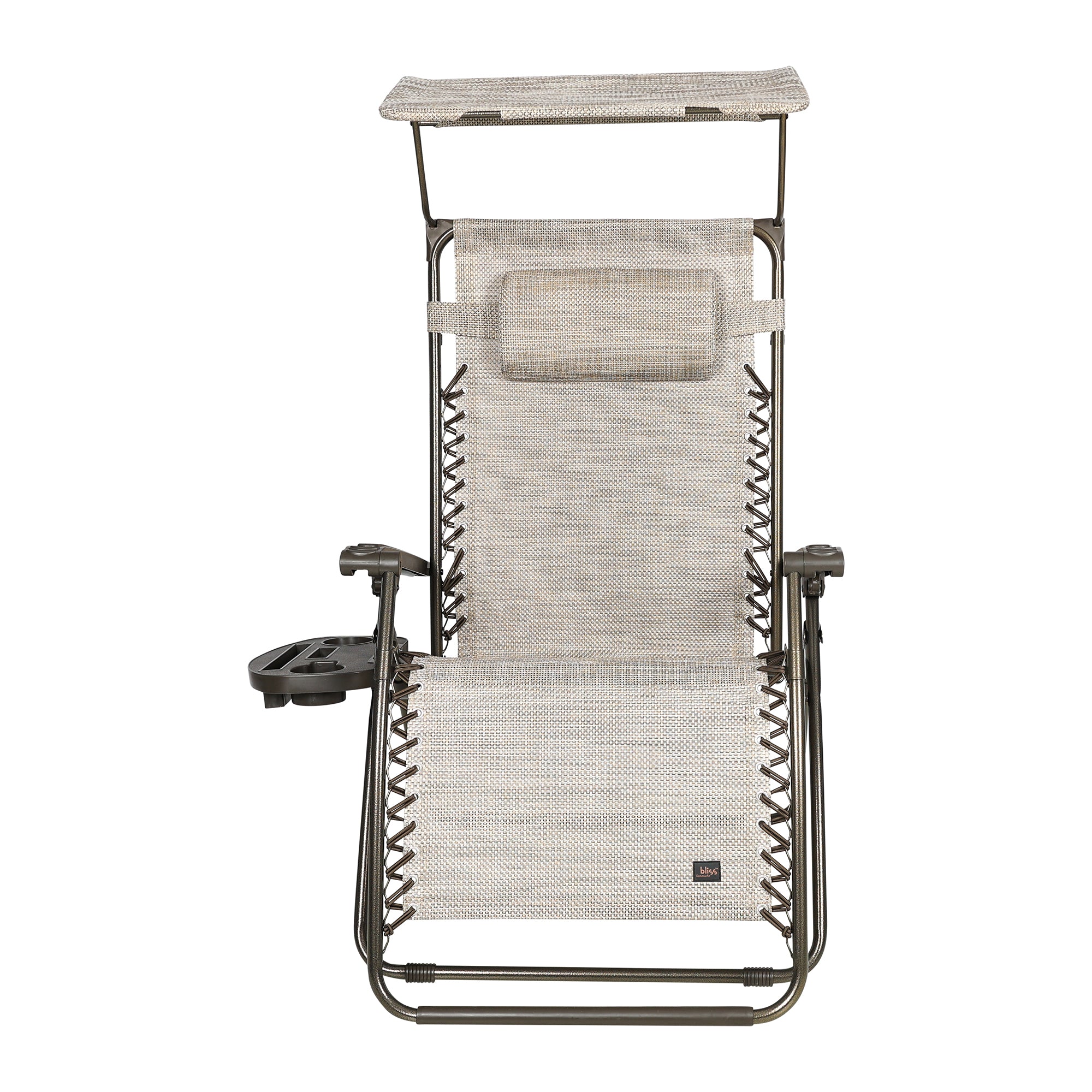 Bliss Hammocks 2 Pack 30" Wide XL Zero Gravity Outdoor Lounge Chair with Canopy