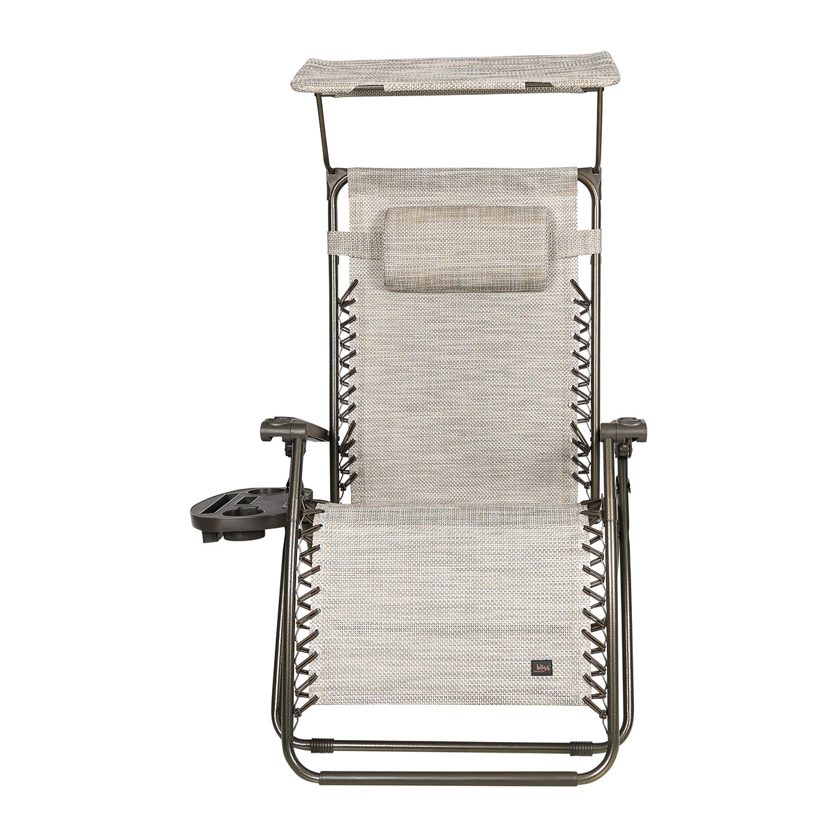 Bliss Hammocks 2 Pack 30" Wide XL Zero Gravity Outdoor Lounge Chair with Canopy