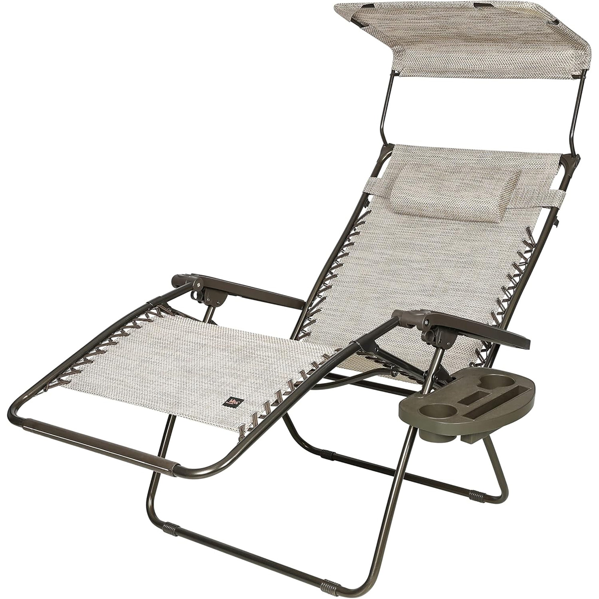 Bliss Hammocks 33" Wide XXL Zero Gravity Outdoor Lounge Chair w/Canopy(Open Box)