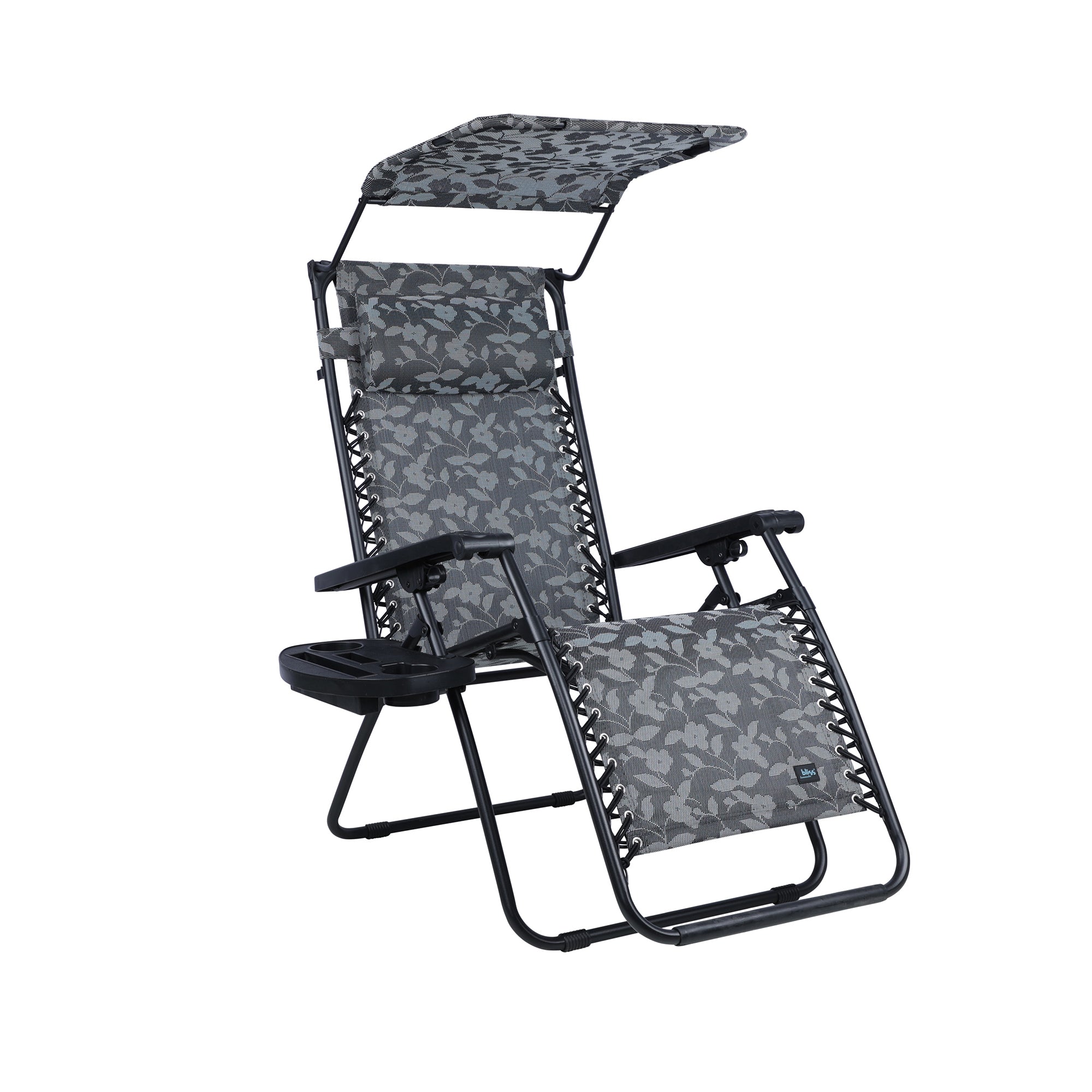 Bliss Hammocks 2 Pack 30" Wide XL Zero Gravity Outdoor Lounge Chair with Canopy
