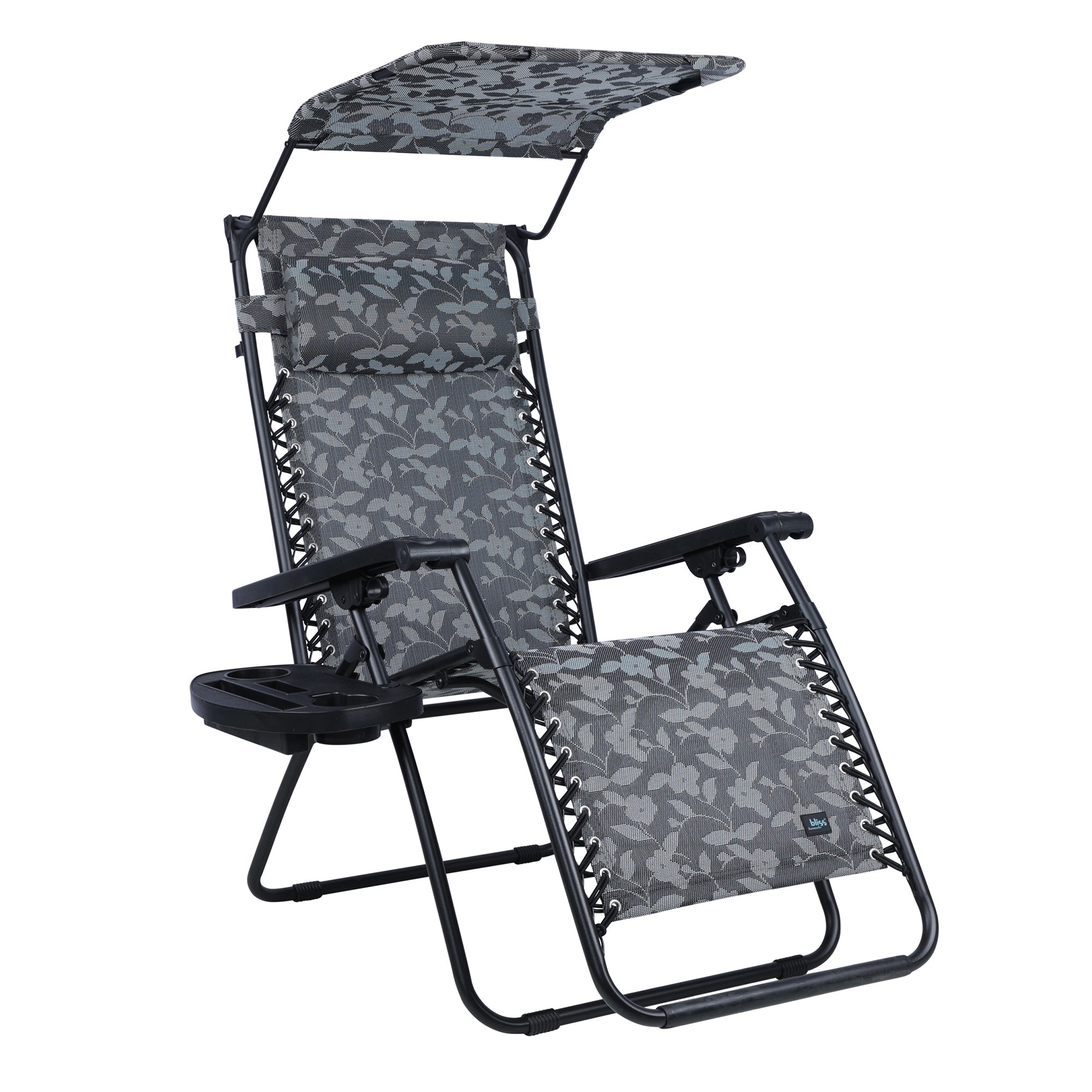 Bliss Hammocks 2 Pack 30" Wide XL Zero Gravity Outdoor Lounge Chair with Canopy