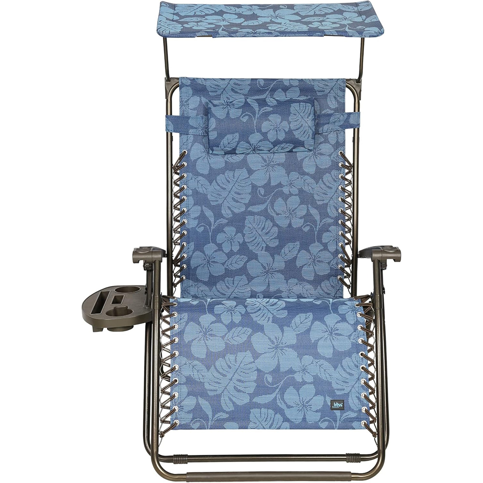 Bliss Hammocks 30" Wide XL Zero Gravity Outdoor Lounge Chair w/ Canopy(Open Box)