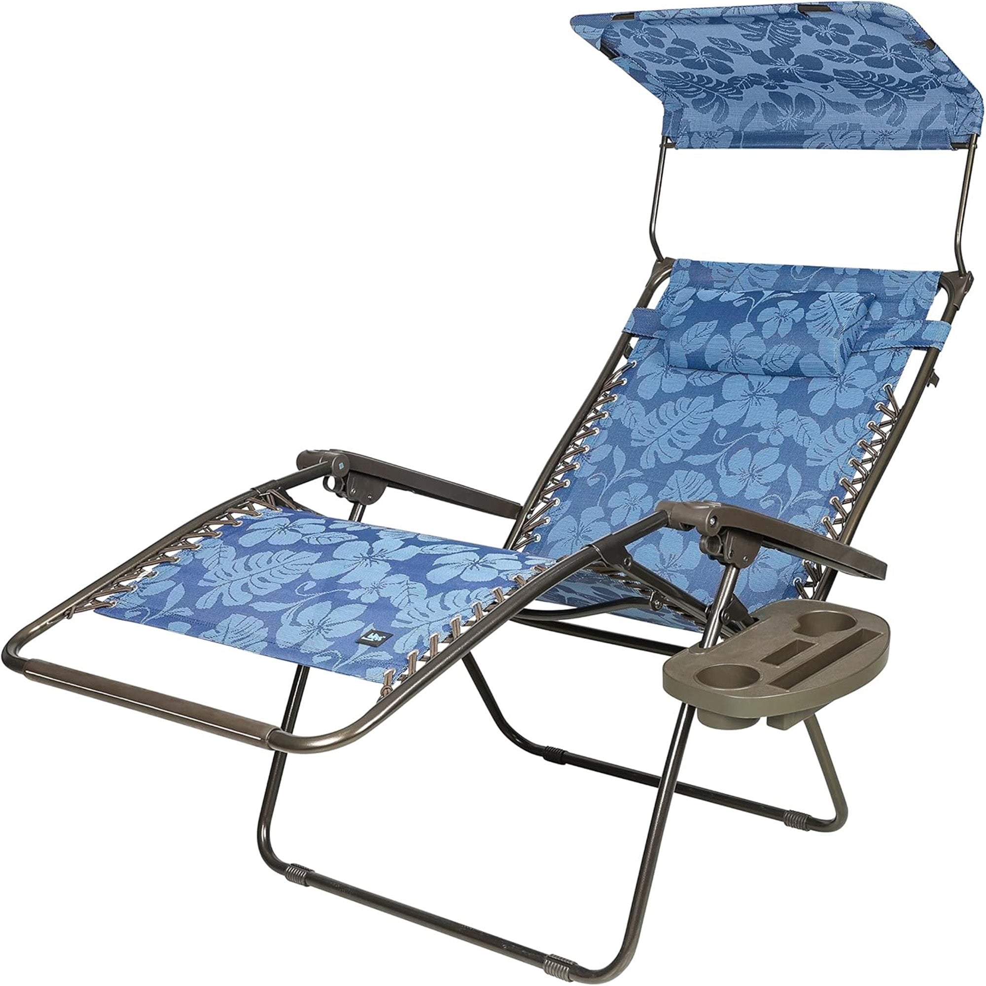 Bliss Hammocks 30" Wide XL Zero Gravity Outdoor Lounge Chair w/ Canopy(Open Box)