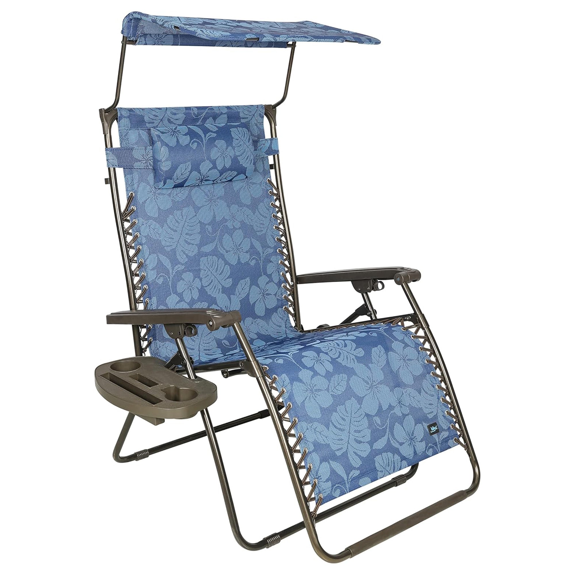 Bliss Hammocks 33"Wide XXL Zero Gravity Outdoor Lounge Chair W Canopy (Open Box)