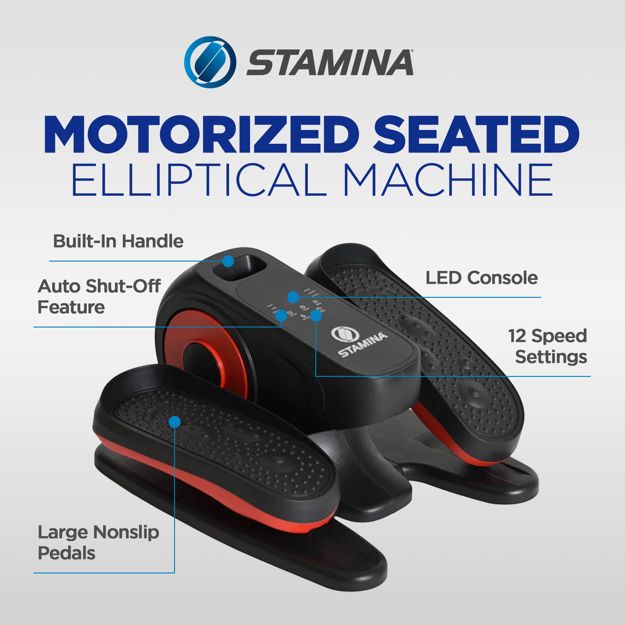 Stamina Motorized Elliptical Compact Seated Fitness Exerciser (Open Box)