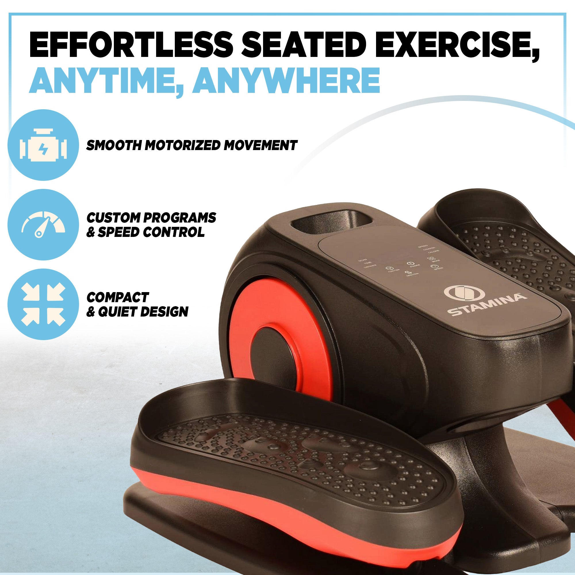 Stamina Motorized Elliptical Compact Seated Fitness Exerciser (Open Box)