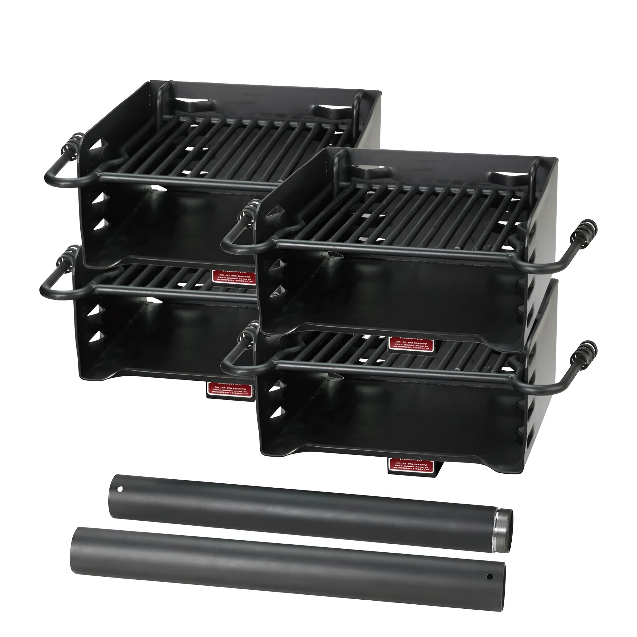Pilot Rock H-16 B6X2 Park Style Outdoor BBQ Charcoal Grill w/ Swivel, 4 Pack - VMInnovations
