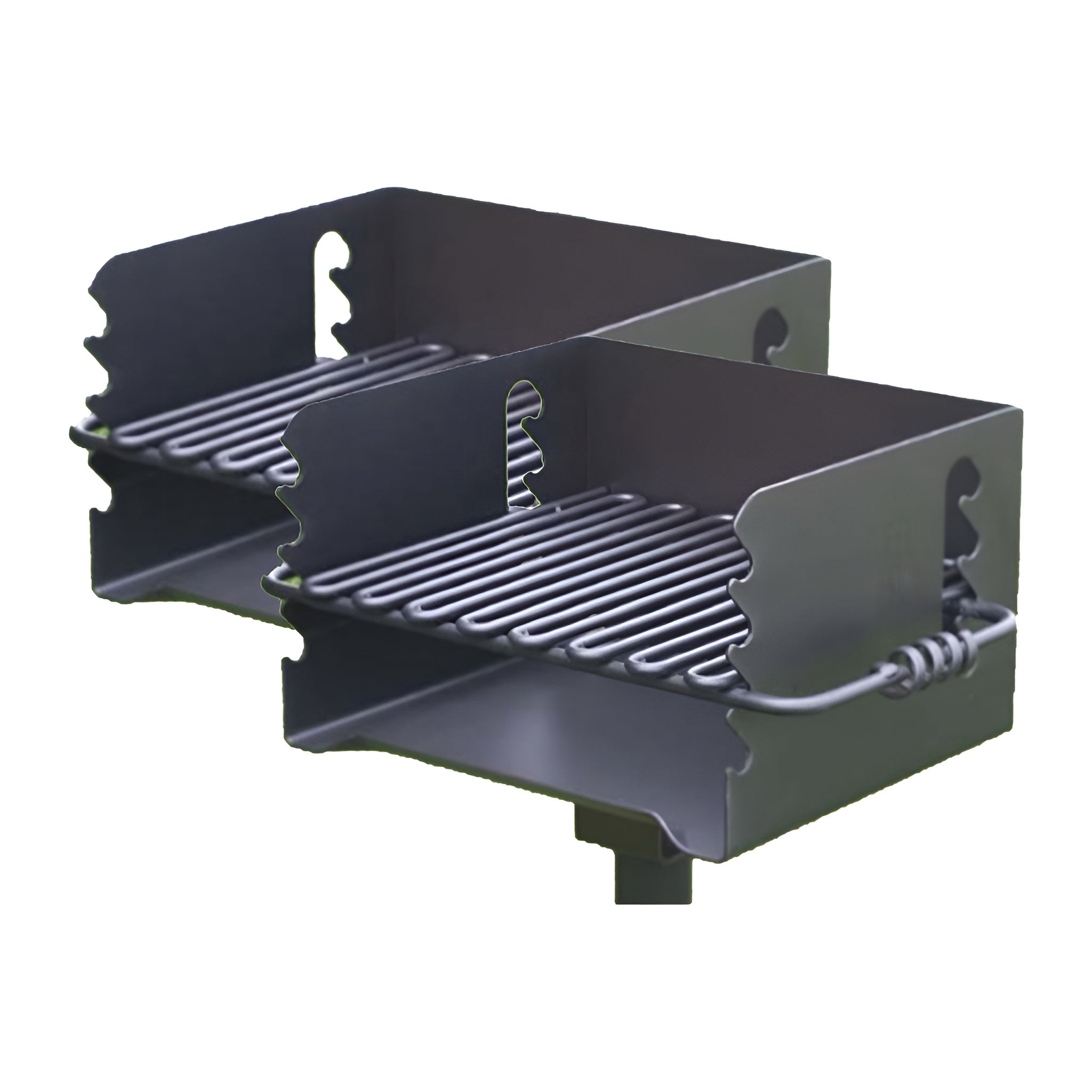 Pilot Rock CBP-135 Park Style Outdoor BBQ Charcoal Grill with Swivel, 2 Pack - VMInnovations