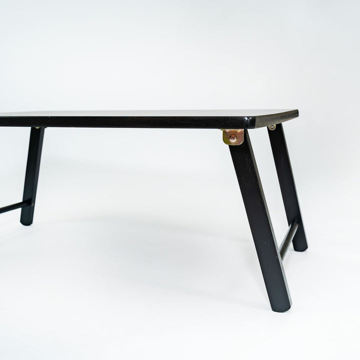 PJ Wood Folding Laptop Desk Tray Portable Bed Table for Computer Work, Black - VMInnovations