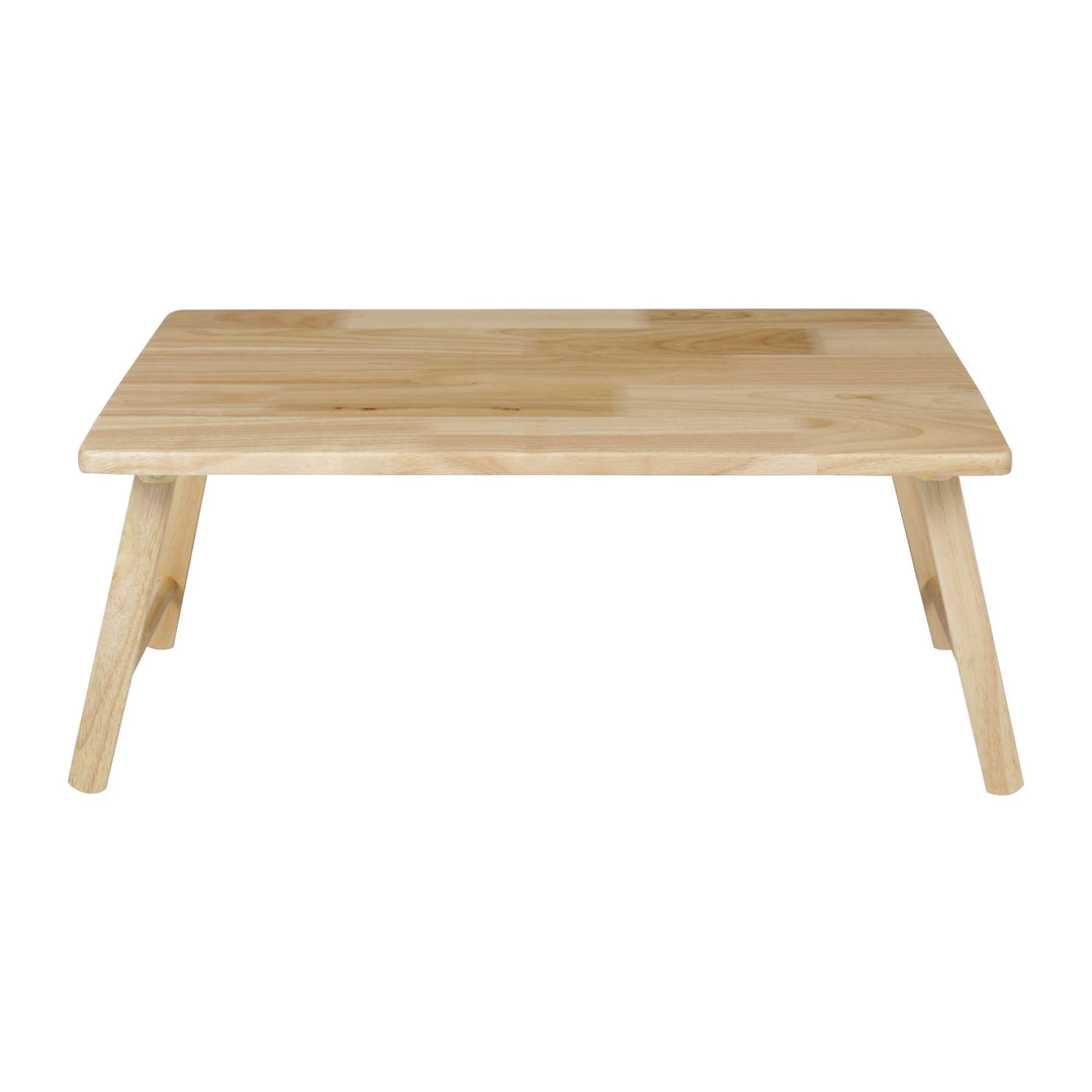 PJ Wood Folding Laptop Desk Tray Portable Bed Table for Computer Work, Natural