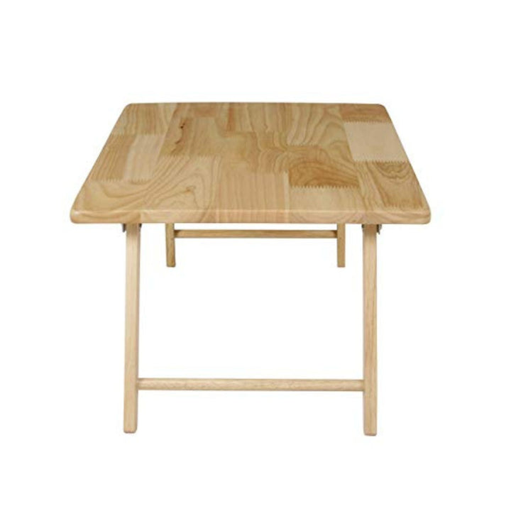 PJ Wood Folding Laptop Desk Tray Portable Bed Table for Computer Work, Natural