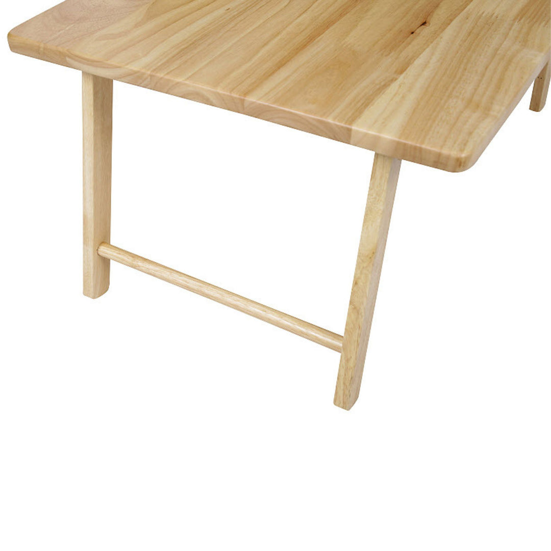 PJ Wood Folding Laptop Desk Tray Portable Bed Table for Computer Work, Natural
