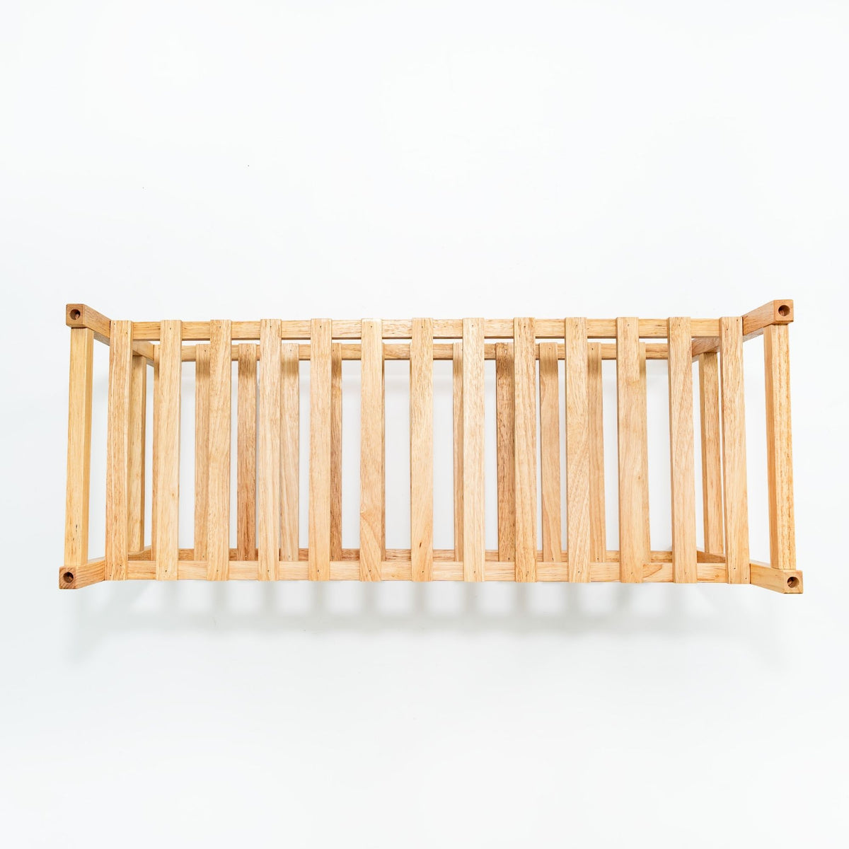 PJ Wood Stackable Wood Shoe Rack Organizer Shelf Closet Entryway Bedroom Natural - VMInnovations