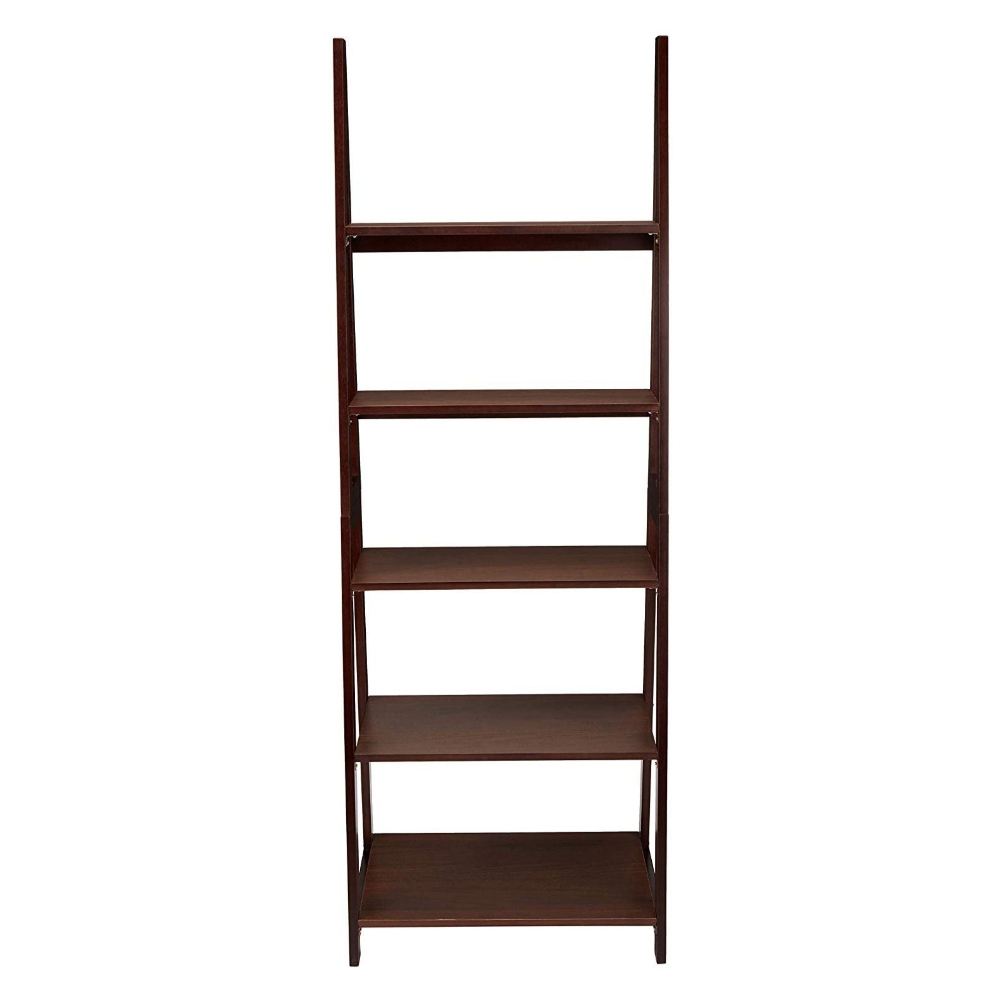 PJ Wood 5 Tier Wooden Ladder Shelf Organizer Bookcase Home Display (For Parts)