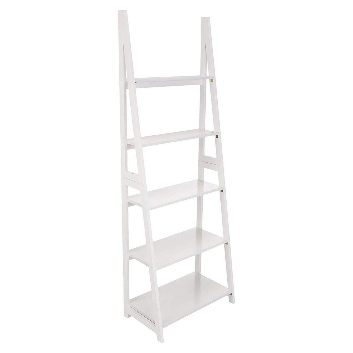 PJ Wood 5 Tier Wooden Ladder Shelf Organizer Bookcase Display Stand (Open Box)