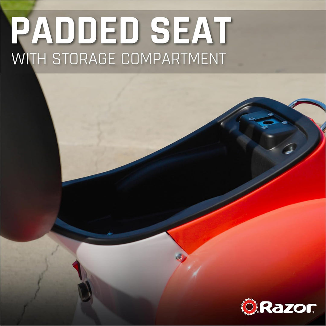 Razor Pocket Mod - Miniature Euro-Style Electric Scooter for Ages 8+, Roma - Red