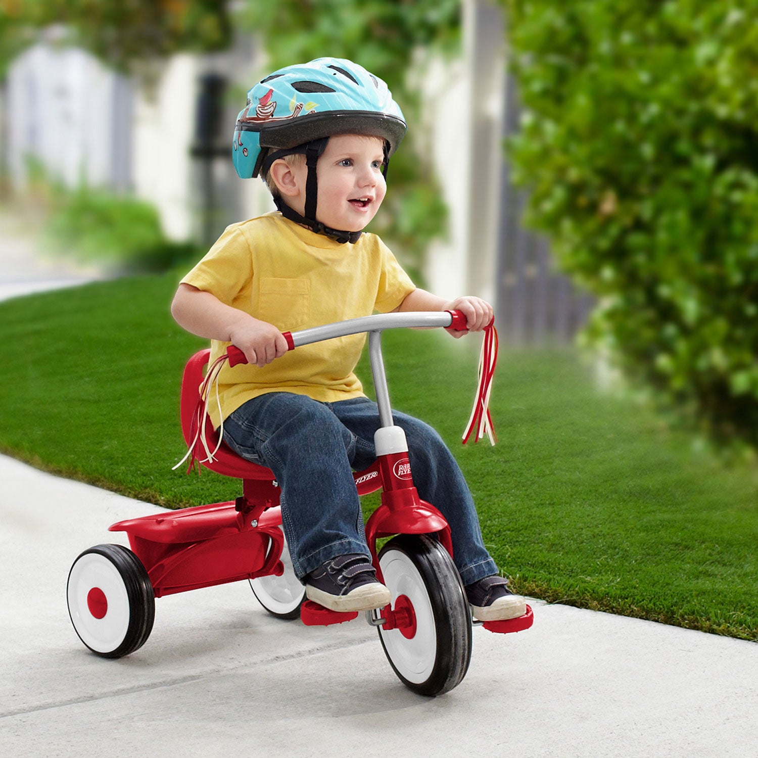 Radio Flyer Kids Readily Assembled Fold 2 Go Trike with Storage Bin, Red (Used) - VMInnovations