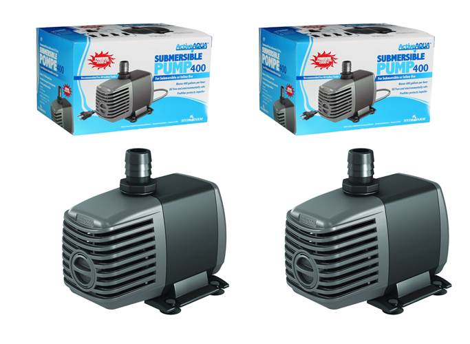 Hydrofarm AAPW400 Active Aqua 400 GPH Submersible Aquarium Water Pump (2 PK) - VMInnovations