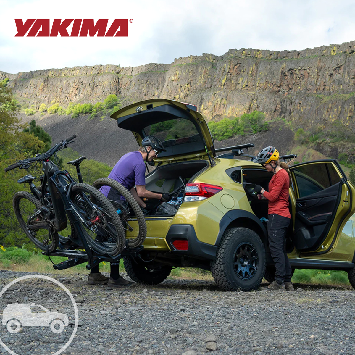 Yakima StageTwo 2" Premium Platform 2 Bike Tray Hitch Rack, Anthracite(Open Box)