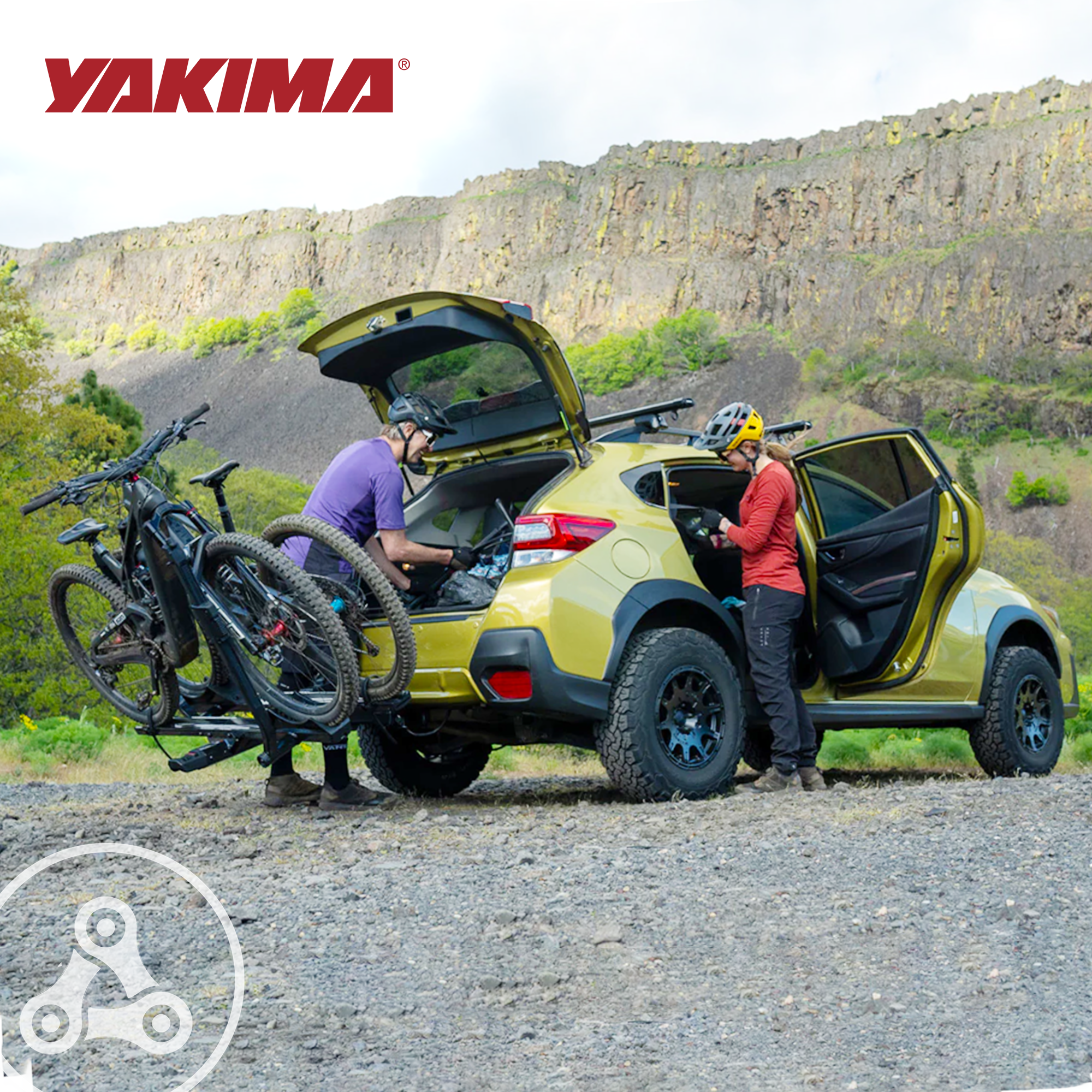Yakima StageTwo 1.25" Premium Platform 2 Bike Tray Hitch Bike Rack, Anthracite - VMInnovations