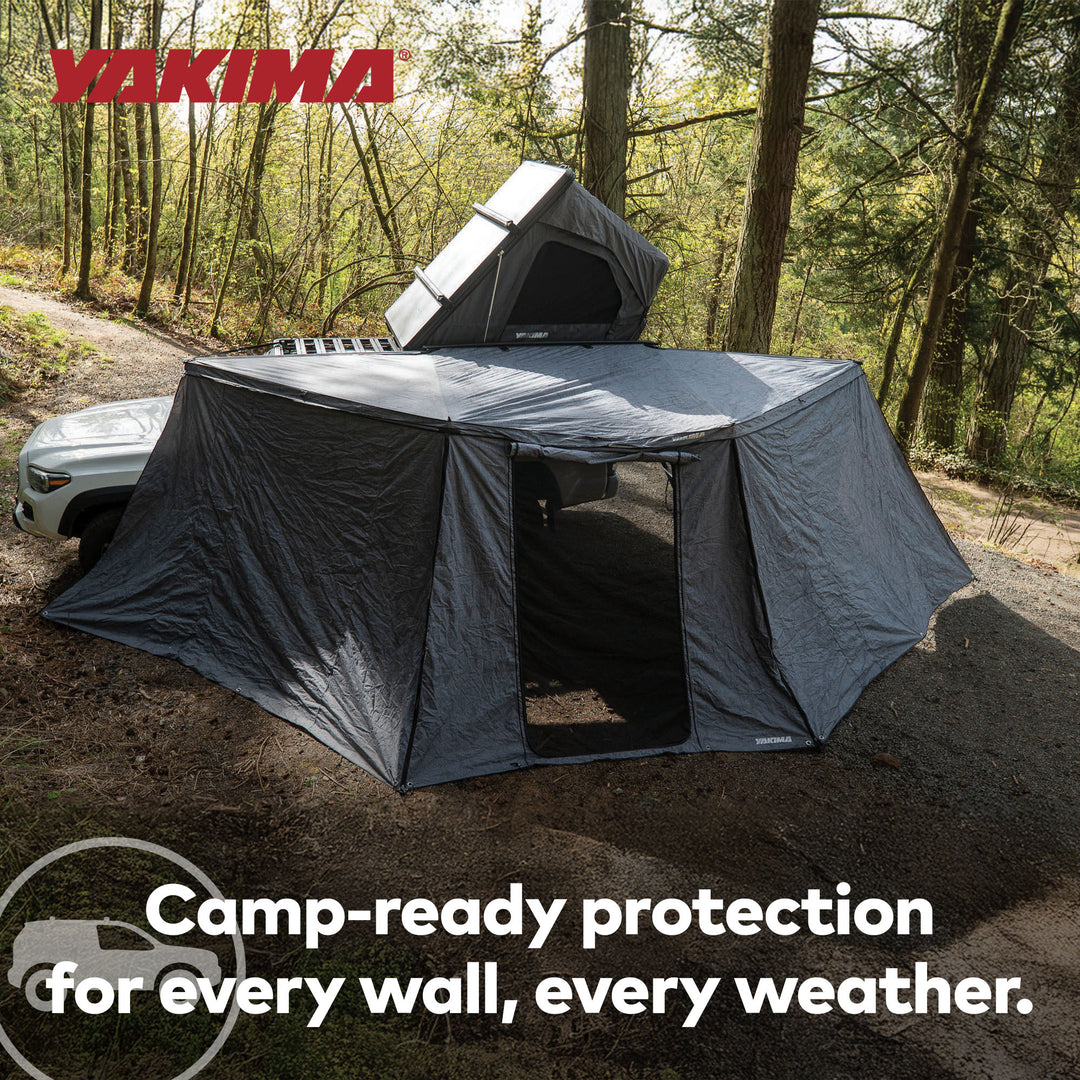 Yakima OverNOut 180 Wall Kit Awning Accessory with Wall and Door Panel, Gray - VMInnovations