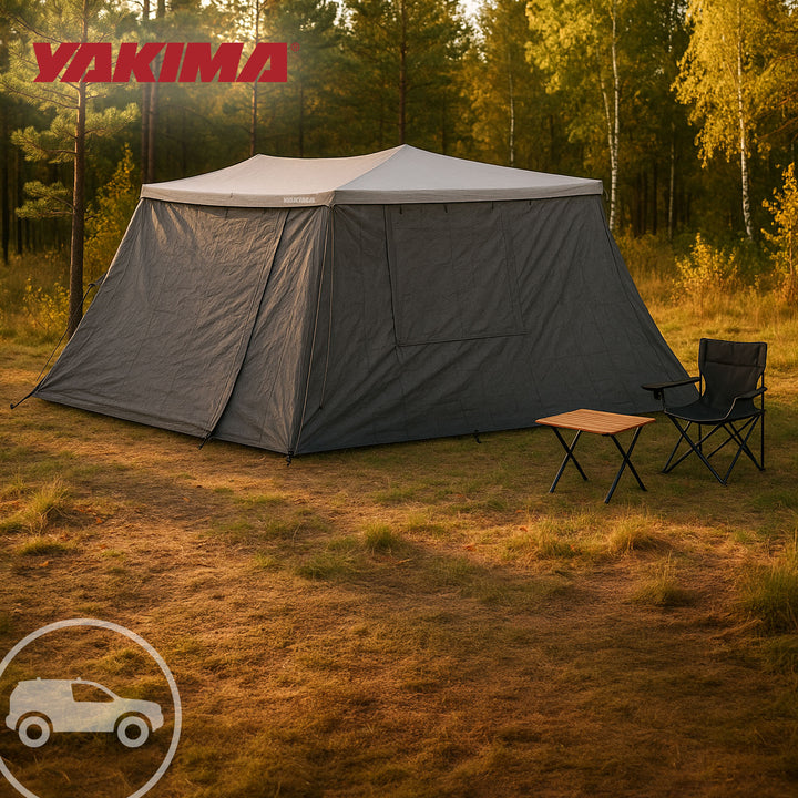 Yakima OverNOut 180 Wall Kit Awning Accessory with Wall and Door Panel, Gray - VMInnovations