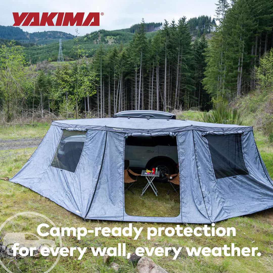 Yakima OverNOut 270 XL LH Full Wall Kit Awning Accessory with Door Panel, Gray - VMInnovations