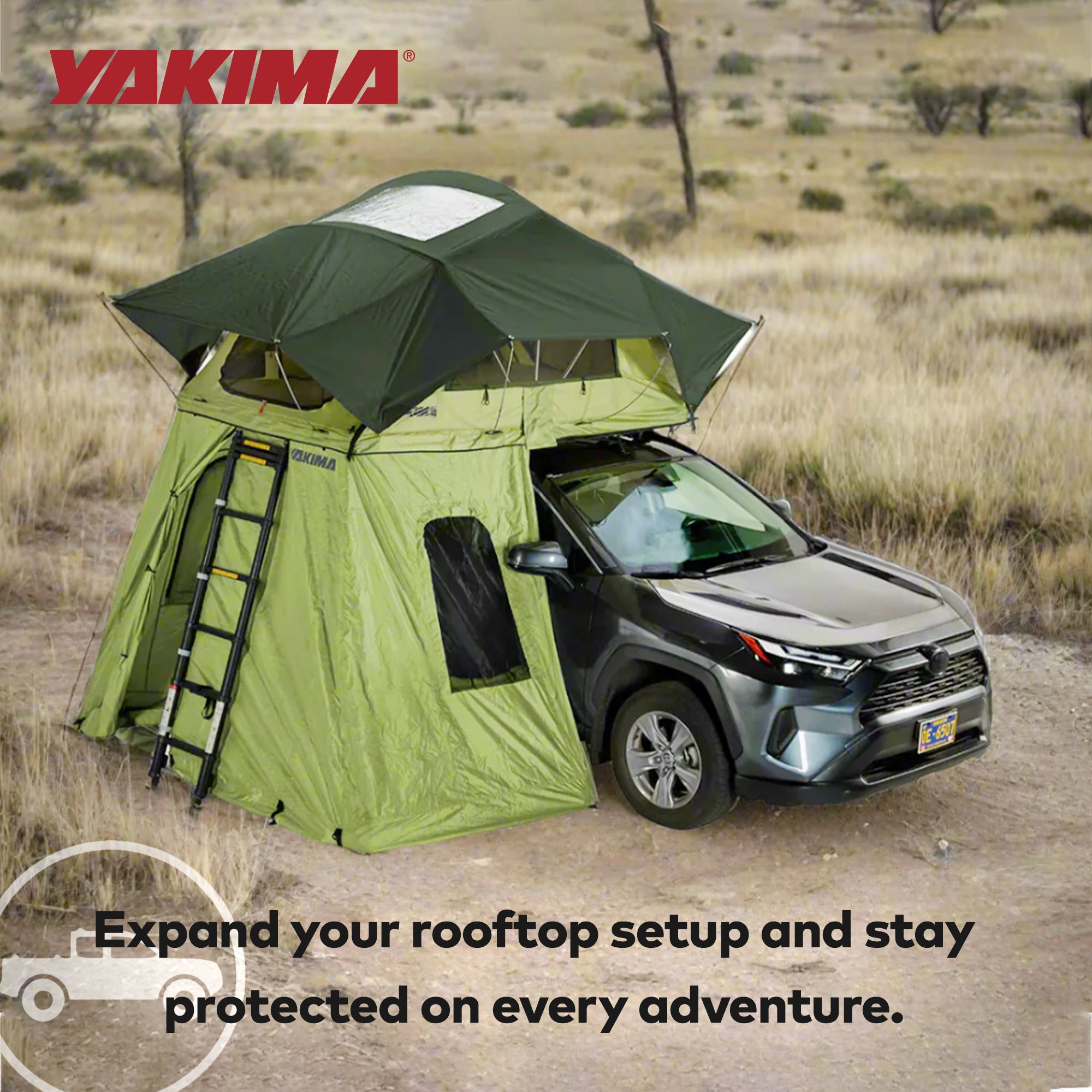 Yakima SkyRise SL Annex Wall Enclosure, SkyRise SL Rooftop Tents Green(Open Box) - VMInnovations