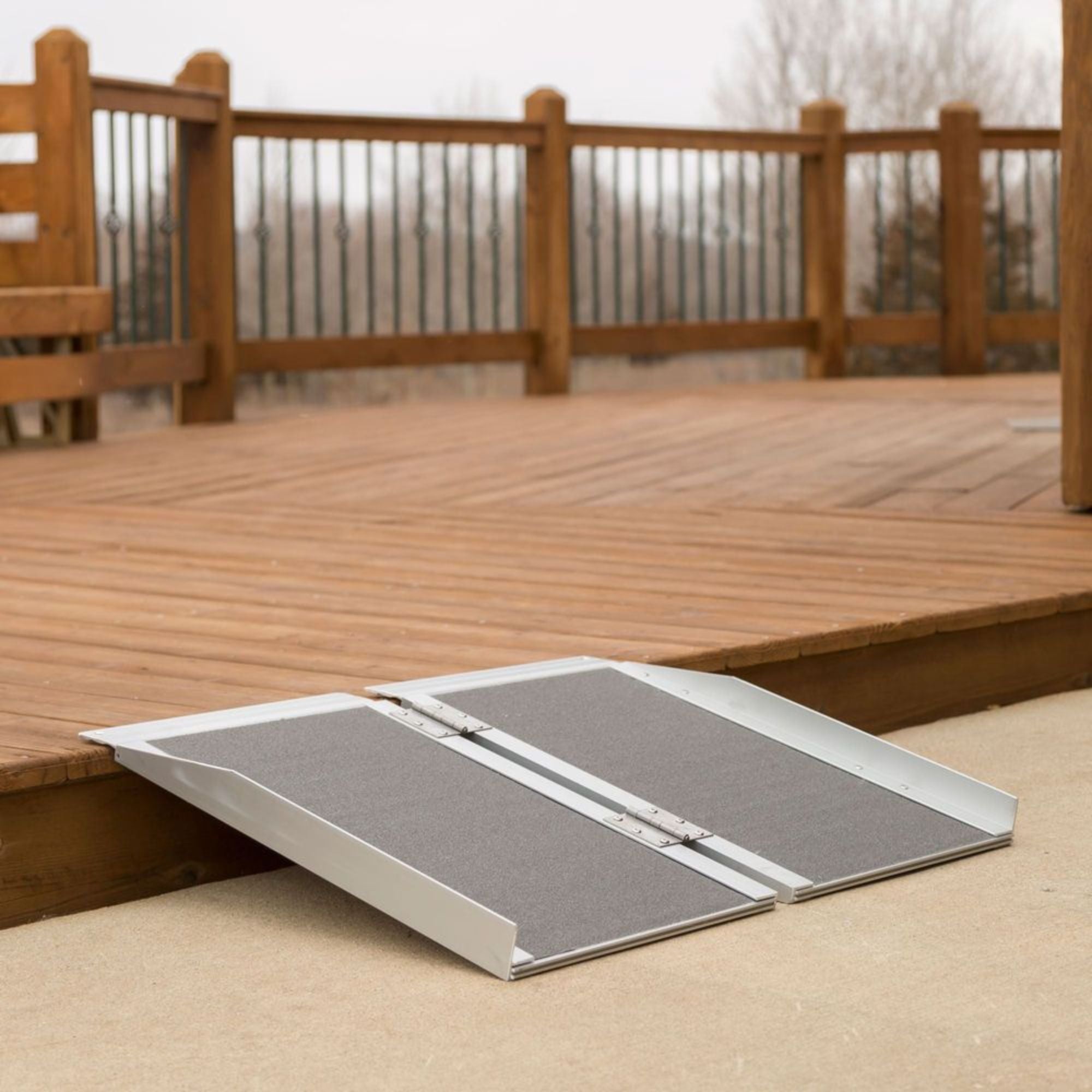 Silver Spring Mobility and Utility Ramp, 3' Single Fold w/Grit Surface(Open Box)