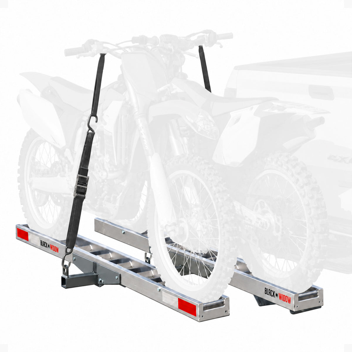 Black Widow Double Motorcycle Carrier with Ramp for 2" Hitch (For Parts)