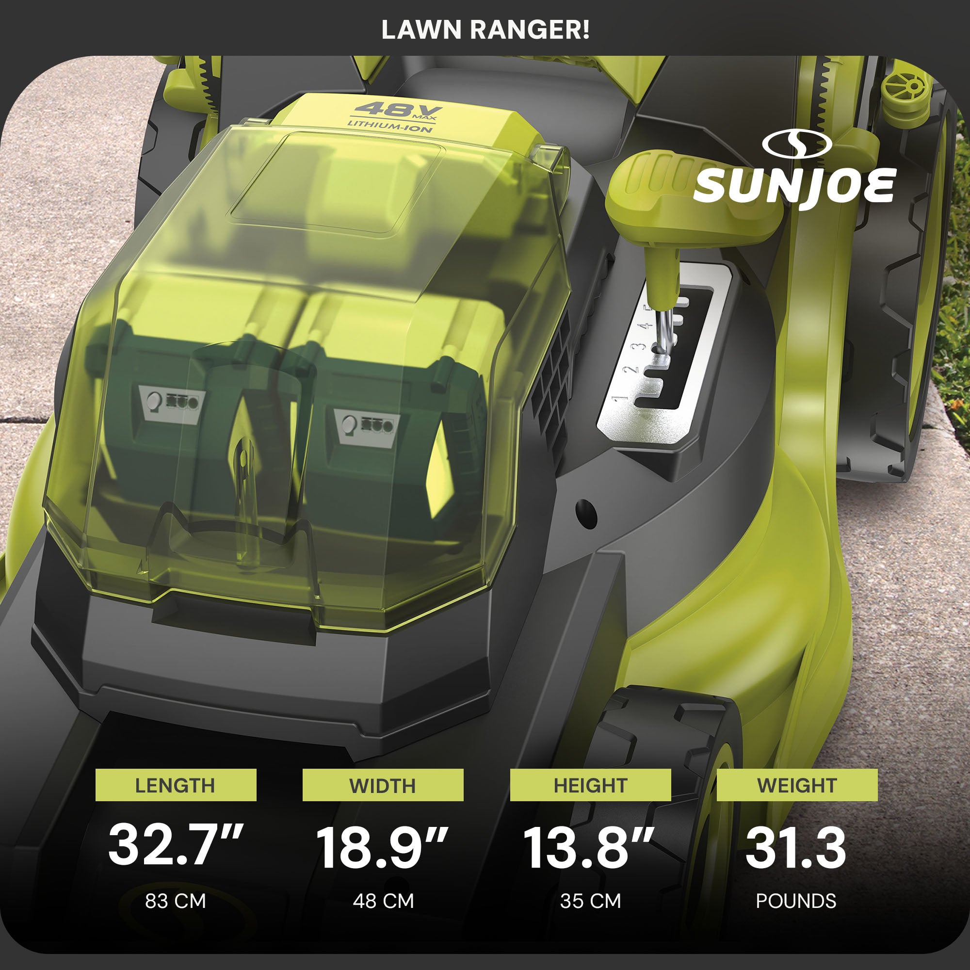 Sun Joe Walk-Behind Cordless Push Lawn Mower with Brushless Motor (Open Box) - VMInnovations