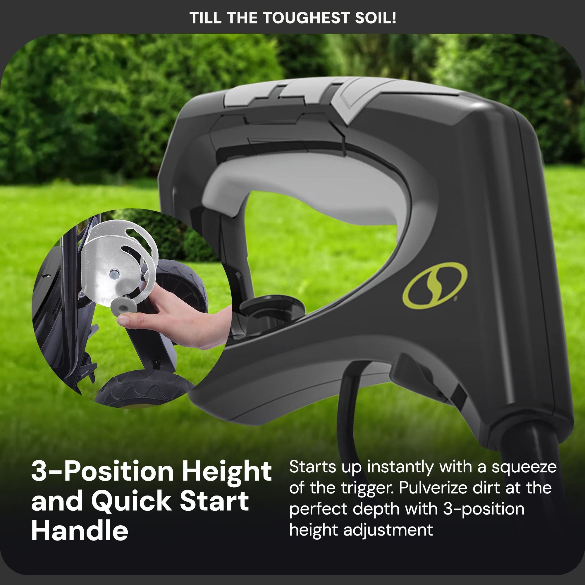 Sun Joe 24V Cordless Garden Tiller Cultivator Accessory Kit, Black (Open Box) - VMInnovations