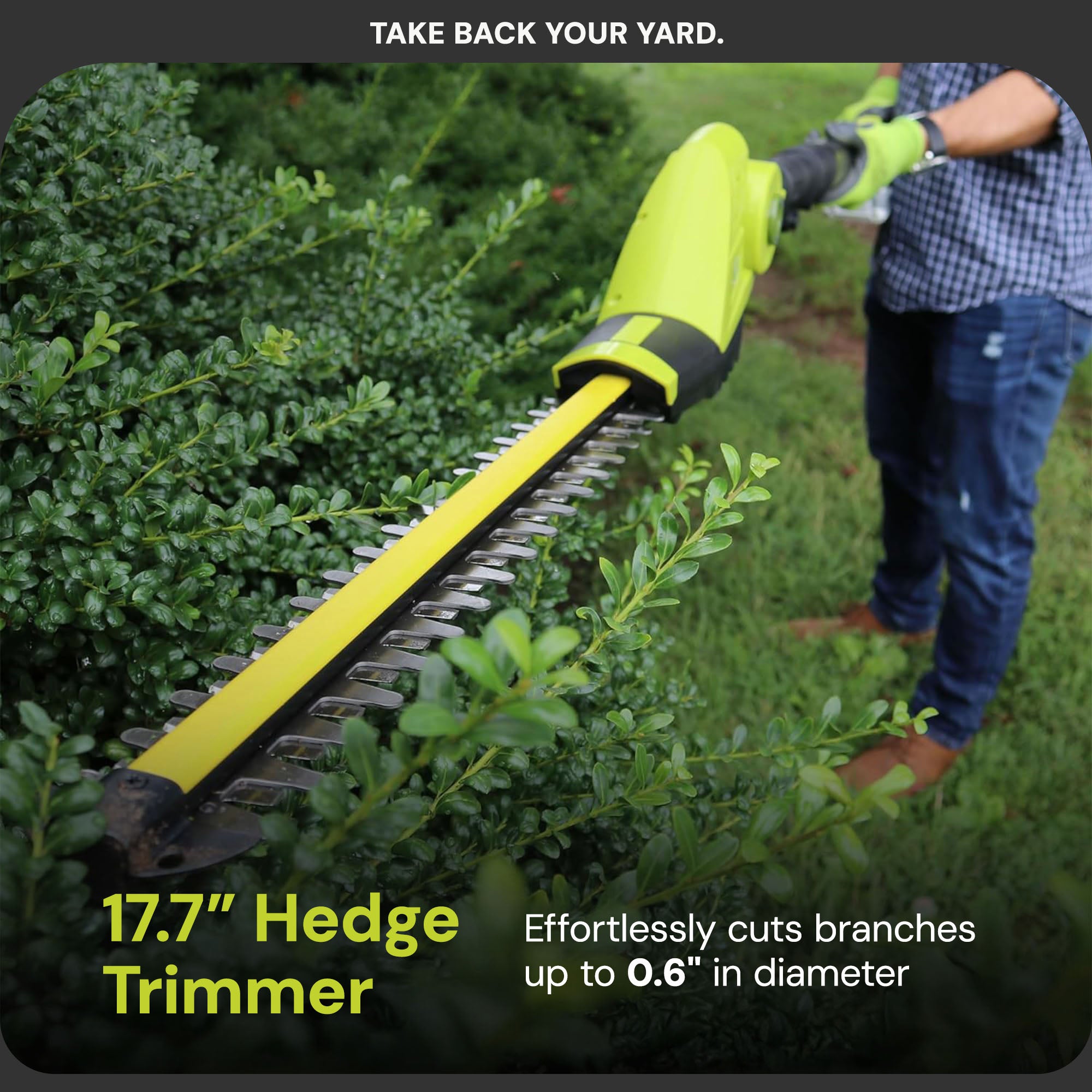 Sun Joe IONMAX Cordless Lawn Care System, Grass and Hedge Trimmer with Pole Saw