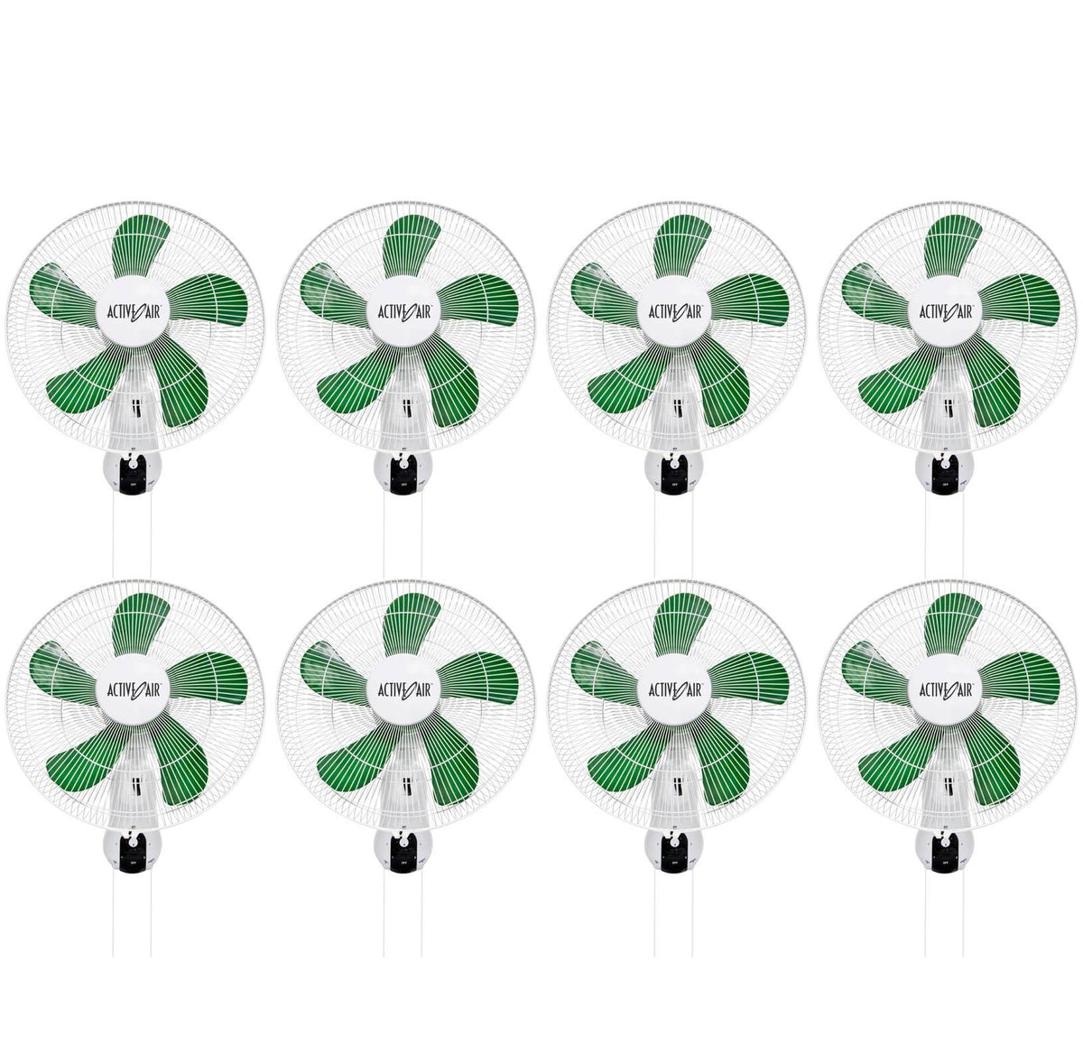 Active Air ACF16 16in 3-Speed Mountable Oscillating Hydroponic Grow Fan (8 Pack)